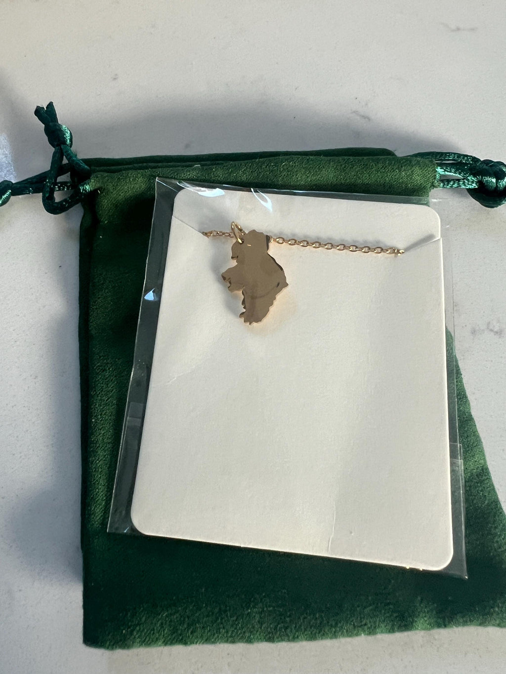 Map of Ireland Gold Necklace Handmade Irish Jewelery Celtic Gift for Her Irish Pendant Necklace Ireland Lover Gift Unique Irish Keepsake