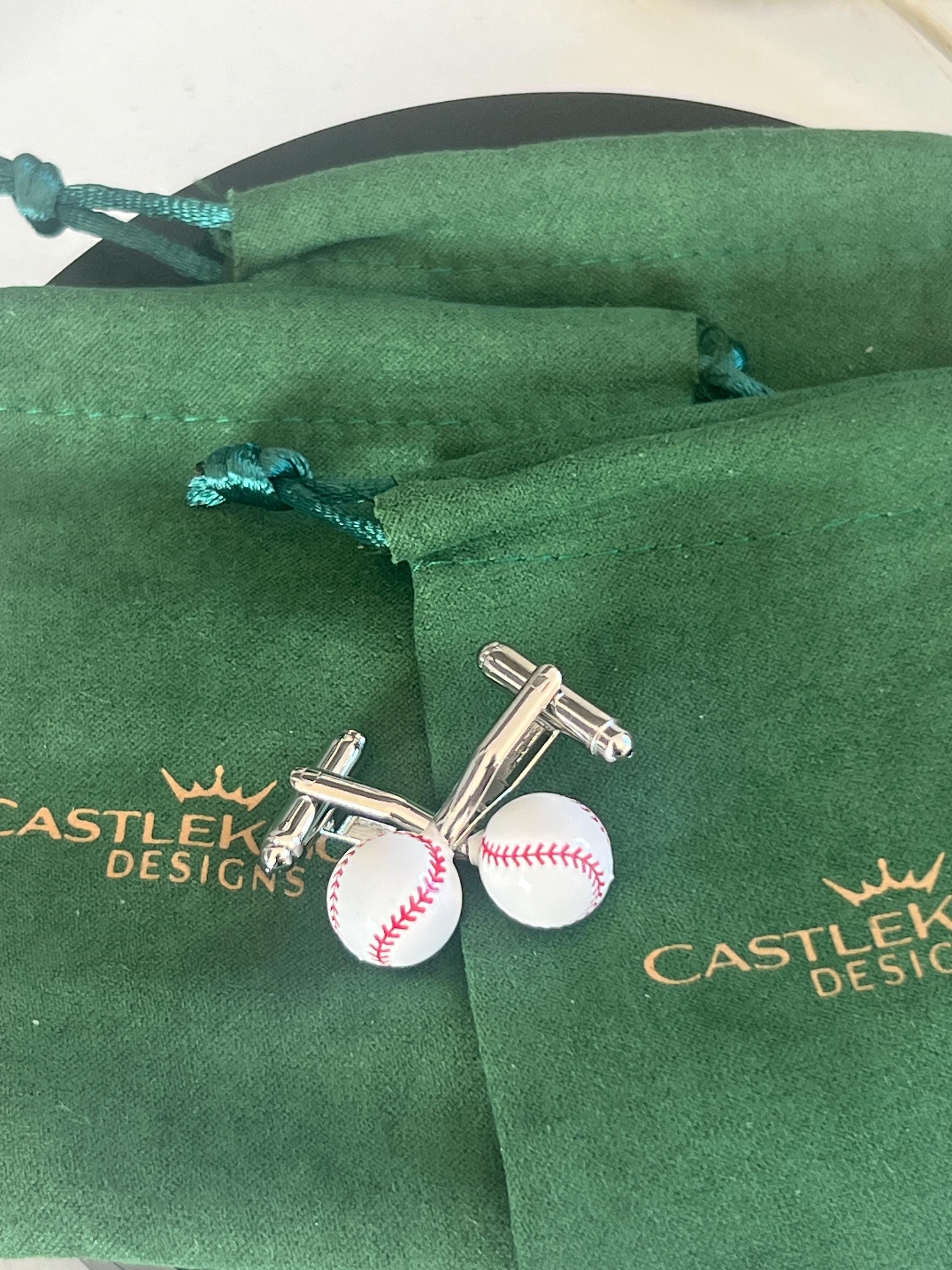 Baseballs Cufflinks Sports Inspired Men's Jewelry Baseball Lover Gift Sports Fan Accessories Wedding Birthday Groom Gift for Him