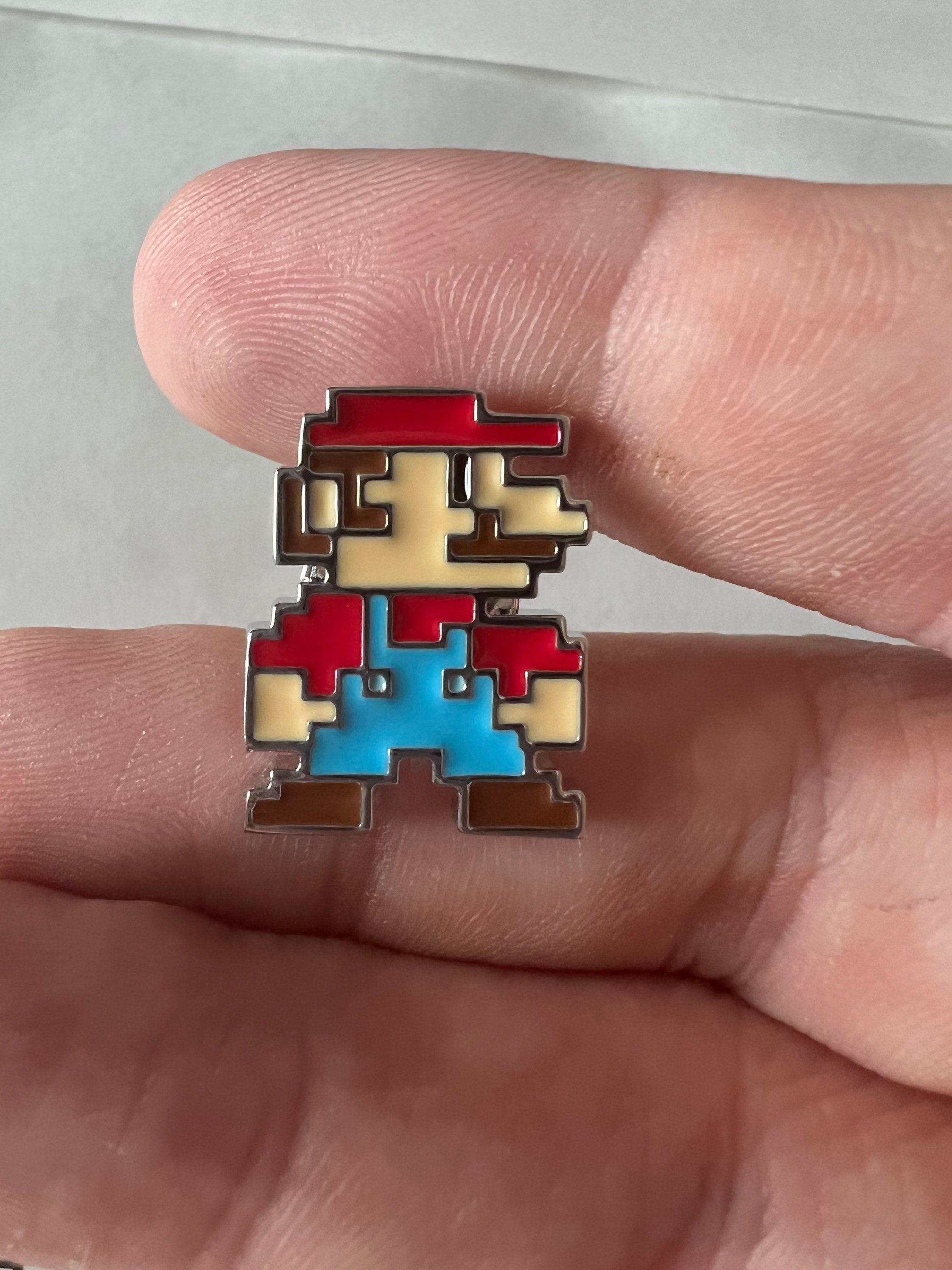 Mario 8 Bit Design Suit Pin Lapel Retro Gaming Accessory Video Game Fan Jewelry Mario Inspired Gift Unique Gamer Suit Decoration for Fans
