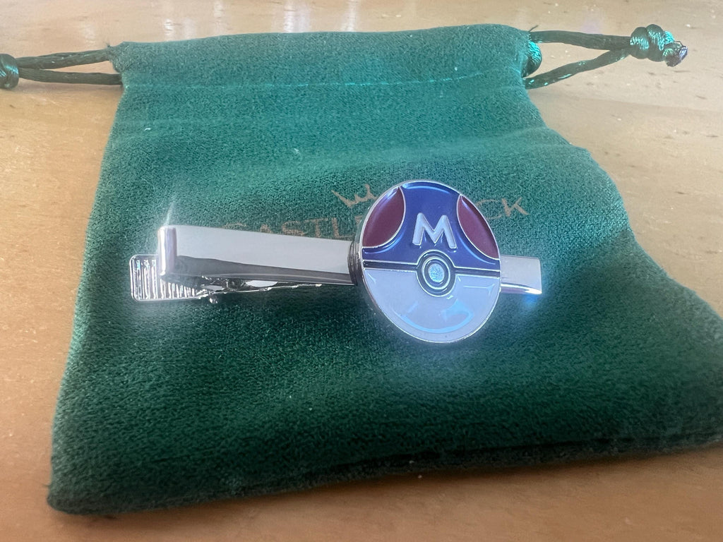 Pokemon Master Ball Cufflinks Suit Pin Tieclip Set Pokemon Fans Ideal Gift for Special Occasions Collectors and Enthusiasts Perfect Event