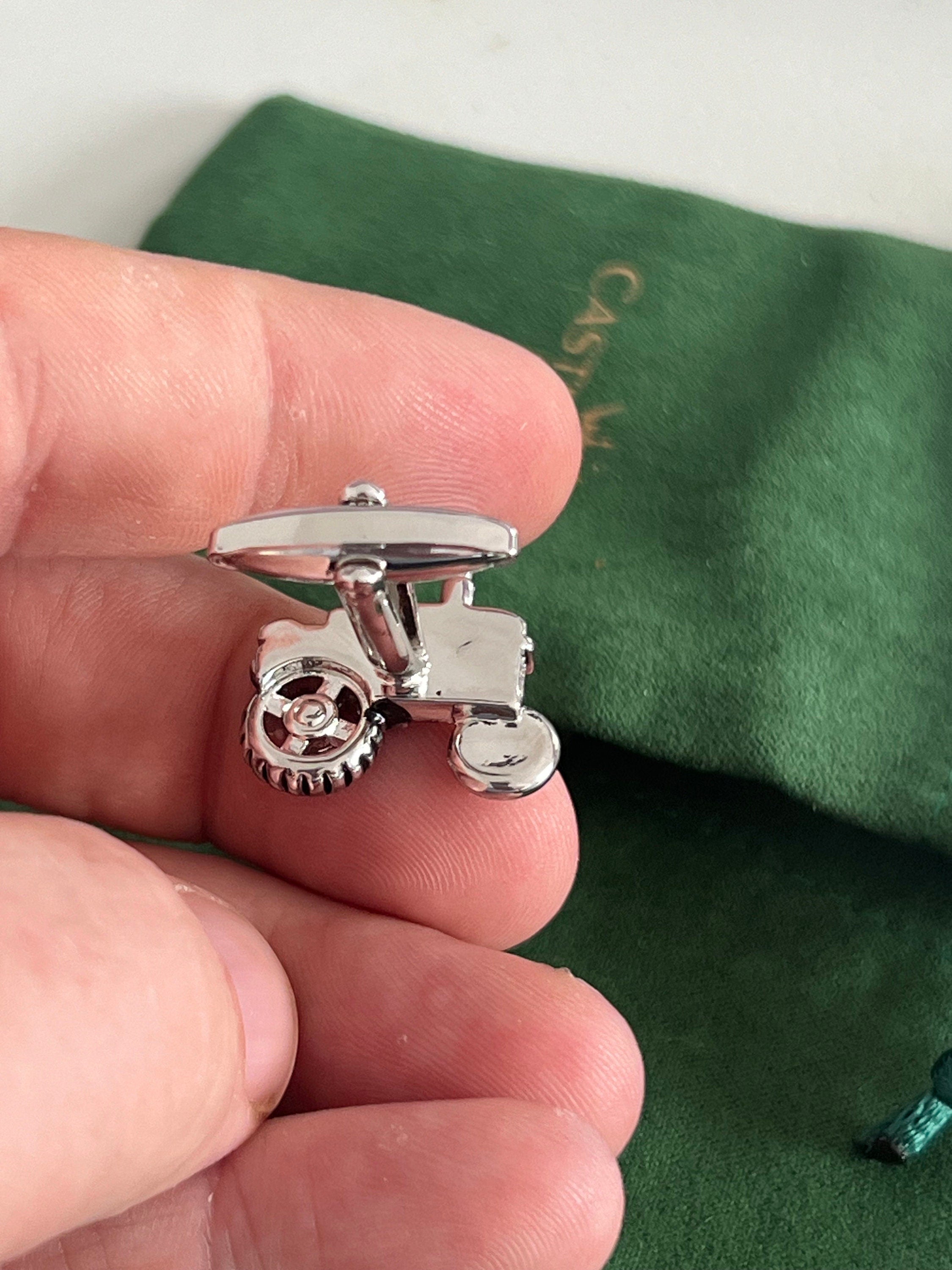 Vintage Tractor Cufflinks Handcrafted Farm Machinery Jewelery for Men Retro Agricultural Gift Unique Farmer Accessories Irish Farmer Gift