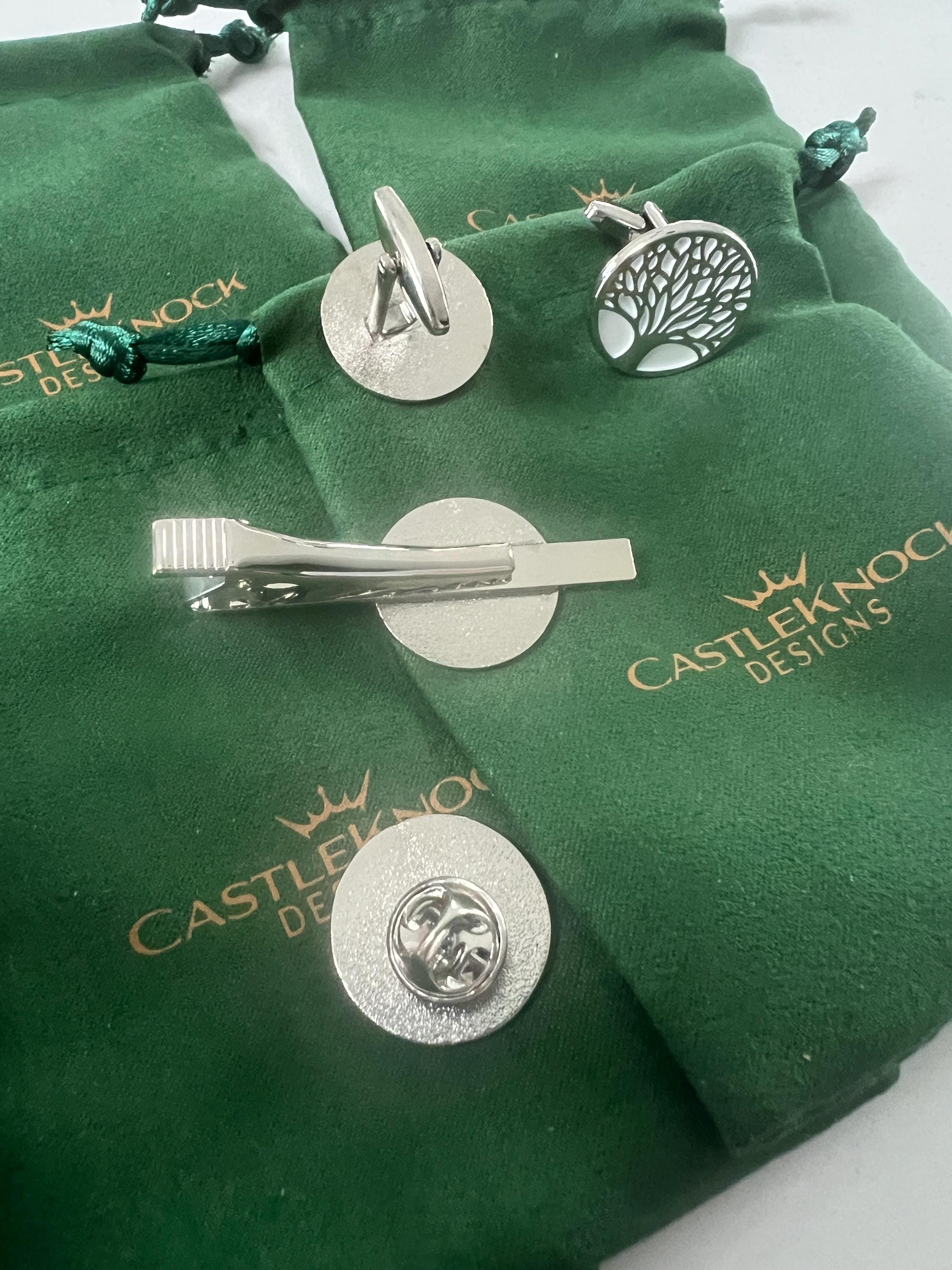 Tree of Life Cufflinks Suit Pin Tie Clip Set nature-inspired accessories perfect gift for weddings formal events and special occasions