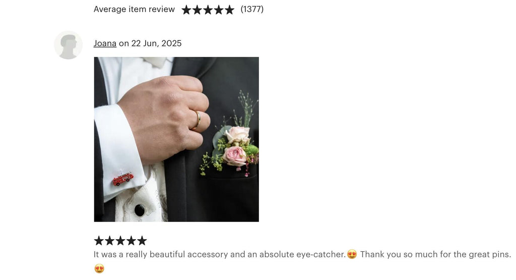 Fireman fire truck cufflinks, a bold tribute to heroes. Durable, detailed, and perfect for firefighters, collectors, or unique gift ideas.