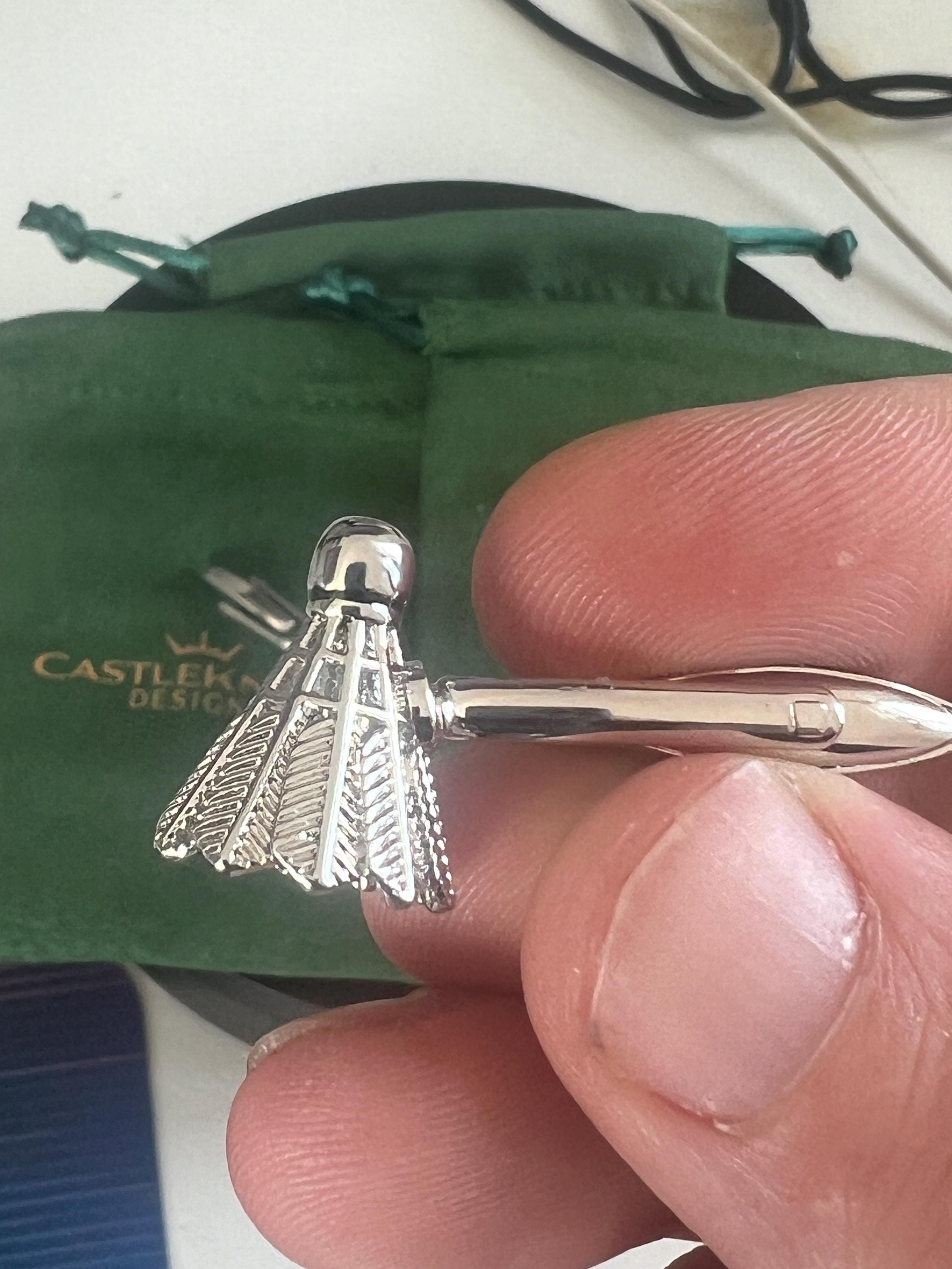 Shuttlecock Badminton Cufflinks Sports Inspired Men's Jewelry Badminton Accessories Unique Gift for Him Shuttlecock Cufflinks
