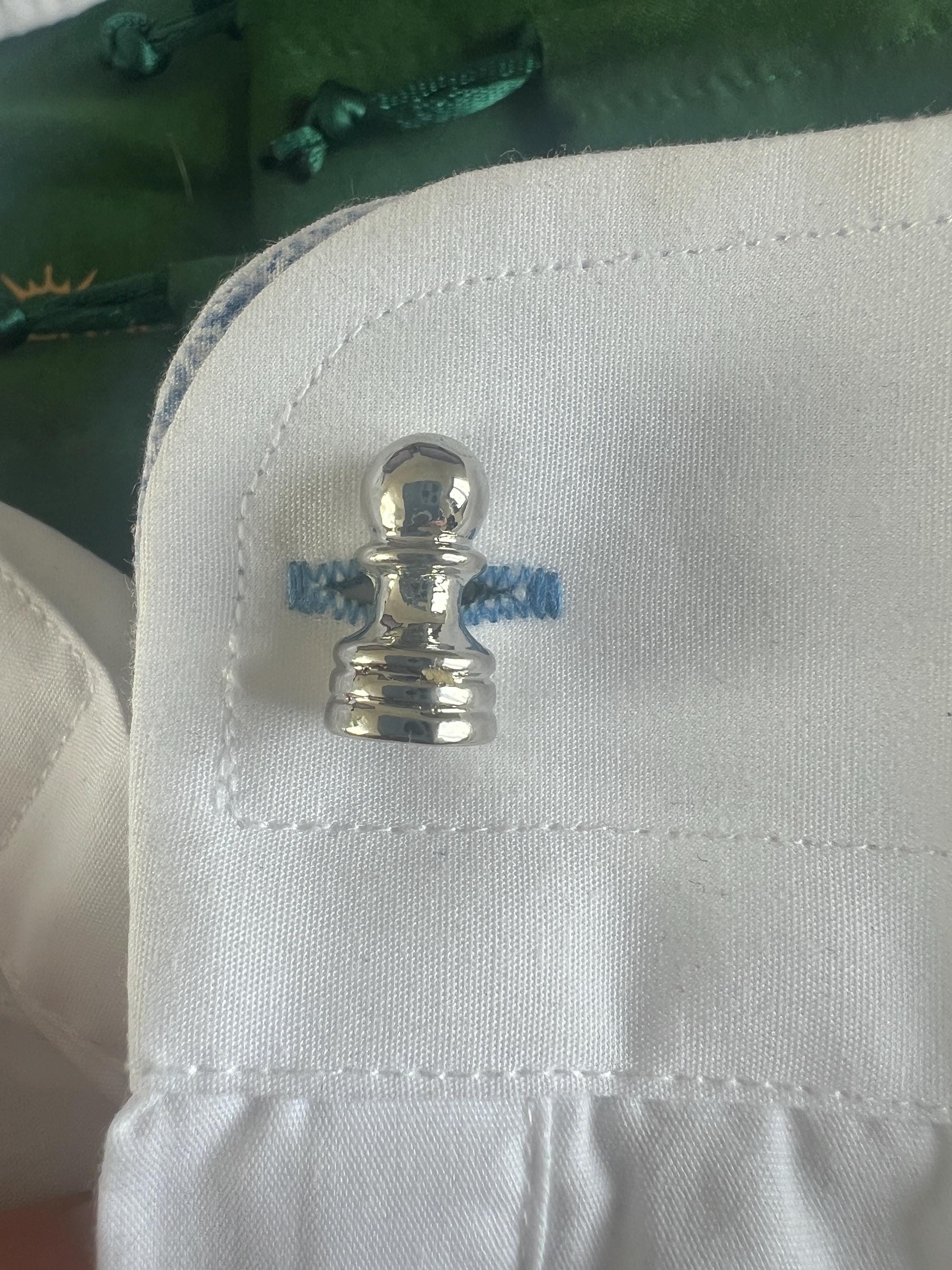 Chess Pieces Cufflinks Unique Chess-Themed Accessories Handmade Gift for Chess Lovers Elegant Board Game Jewelry Stylish Cufflinks for Men