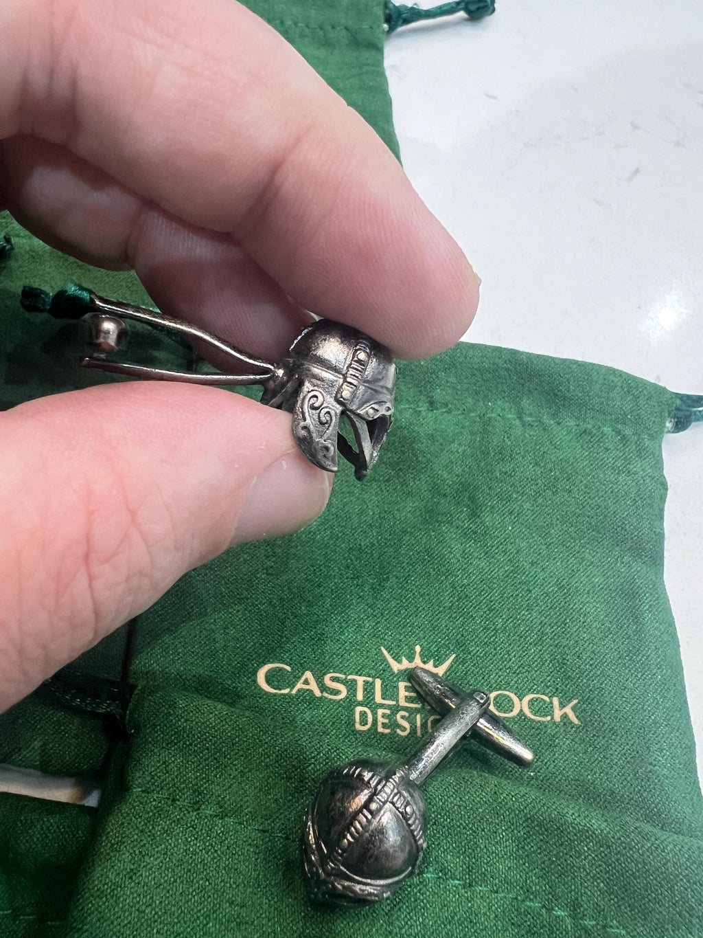 Irish Viking Helmet Cufflinks Handcrafted Nordic Celtic Accessories Unique Gift for Him Historical Warrior Jewelry Perfect for Formal Wear