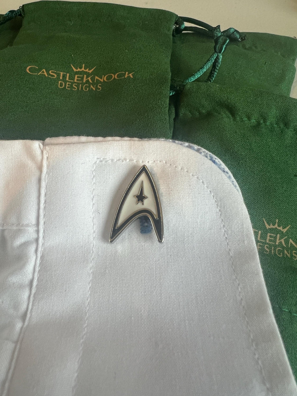 Star Trek Cufflinks Star Trek Gift Trekkie Gift Star Fleet Symbol Star Fleet Cufflinks Gift for Nerdy Boyfriend Gift for Star Trek Fan