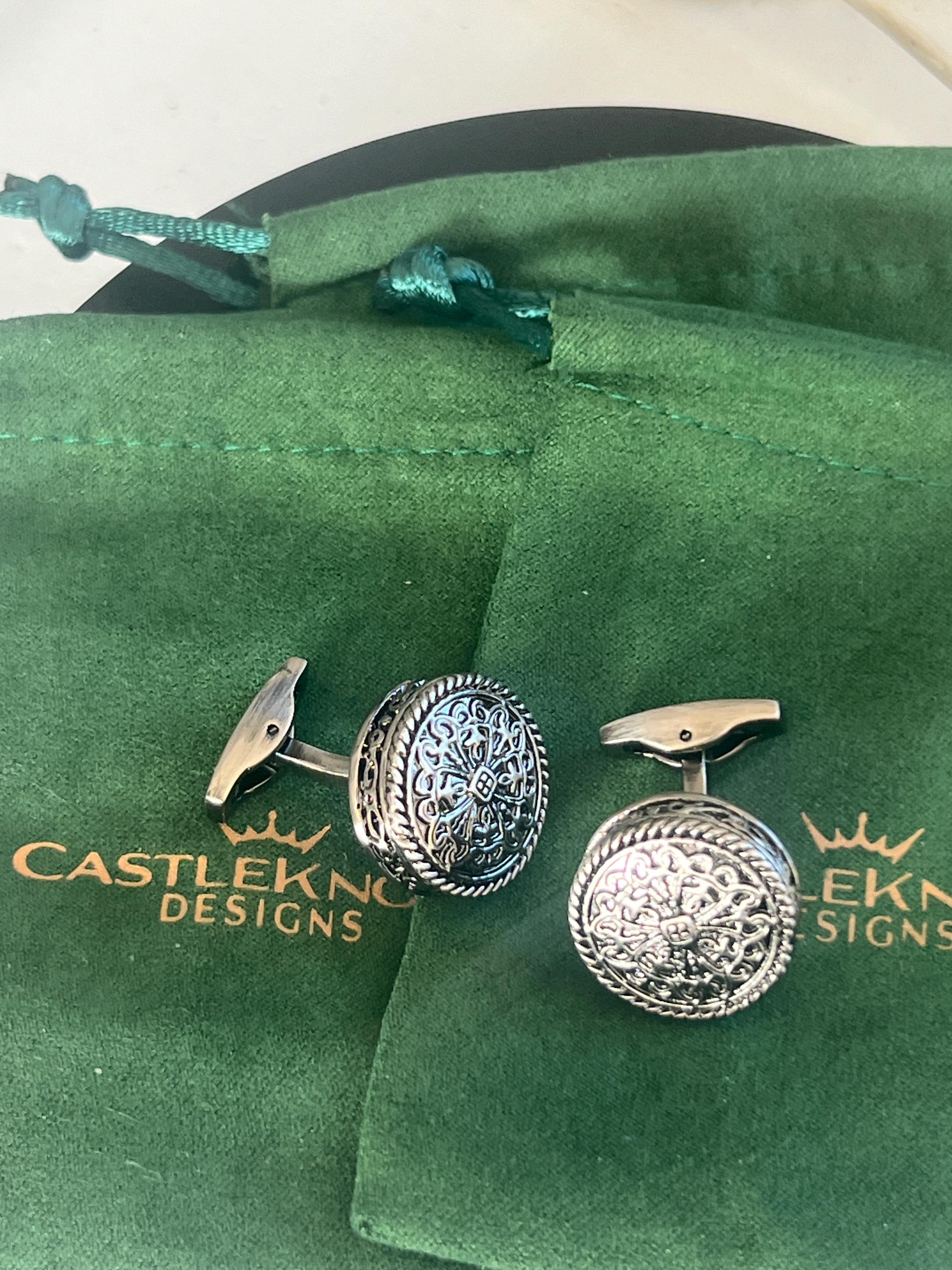 Silver Caesar Carved Design Cufflinks Roman Inspired Mens Jewelry Elegant Accessories Unique Gift for Him Silver Caesar Cufflinks