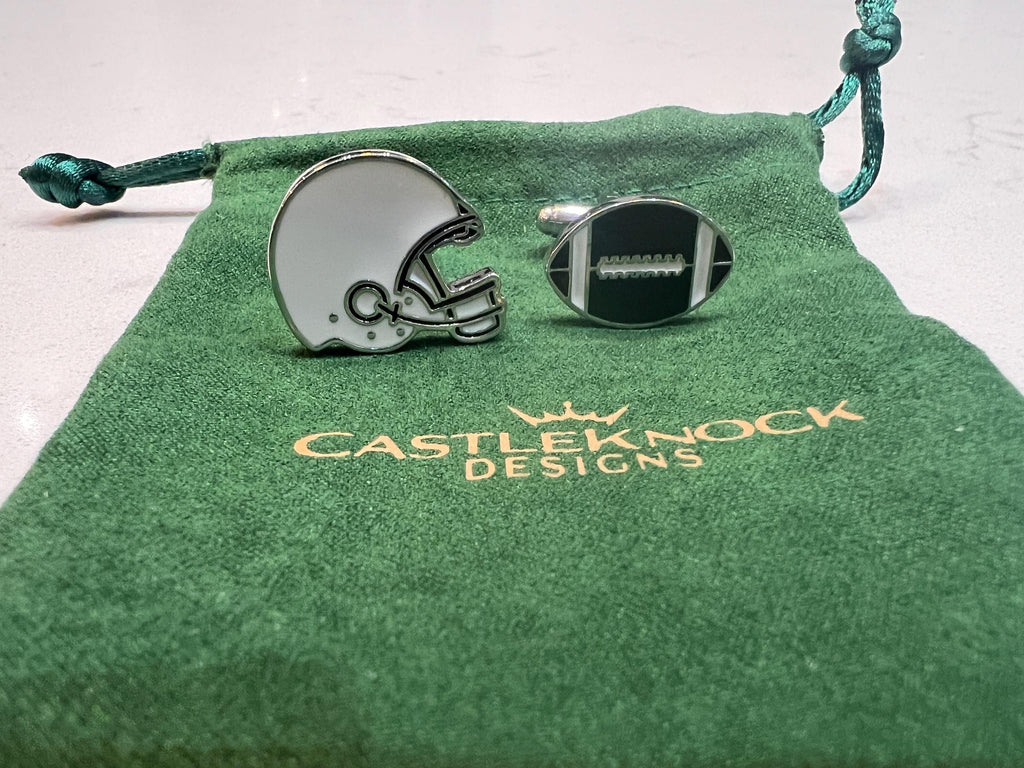 American Football Helmet Football Cufflinks Sports Accessories Unique Gift Football Fans Stylish Formal Wear Jewelry Perfect for Game Day
