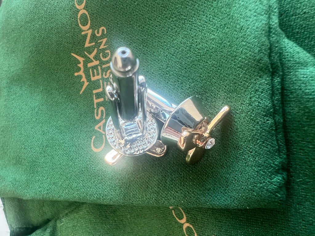 Plane Propeller Cufflinks Aviation-Themed Accessories Unique Pilot Gift Handmade Airplane Jewelry Stylish Cufflinks for Aviation Enthusiasts