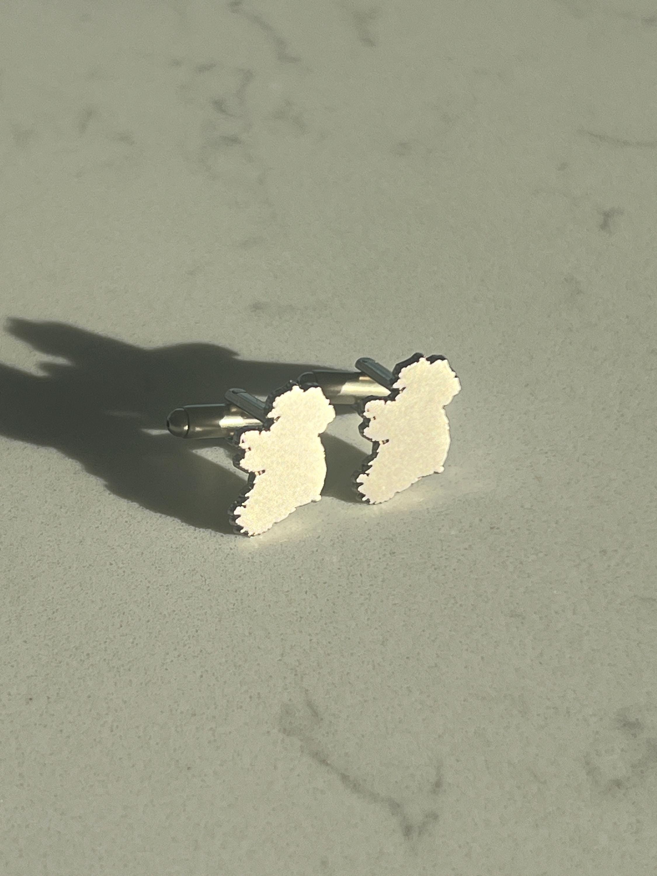 Map of Ireland Cufflinks Handcrafted Irish Accessories Unique Gift for Him Celtic Wedding Jewelry Perfect for Ireland Lovers and Formal Wear