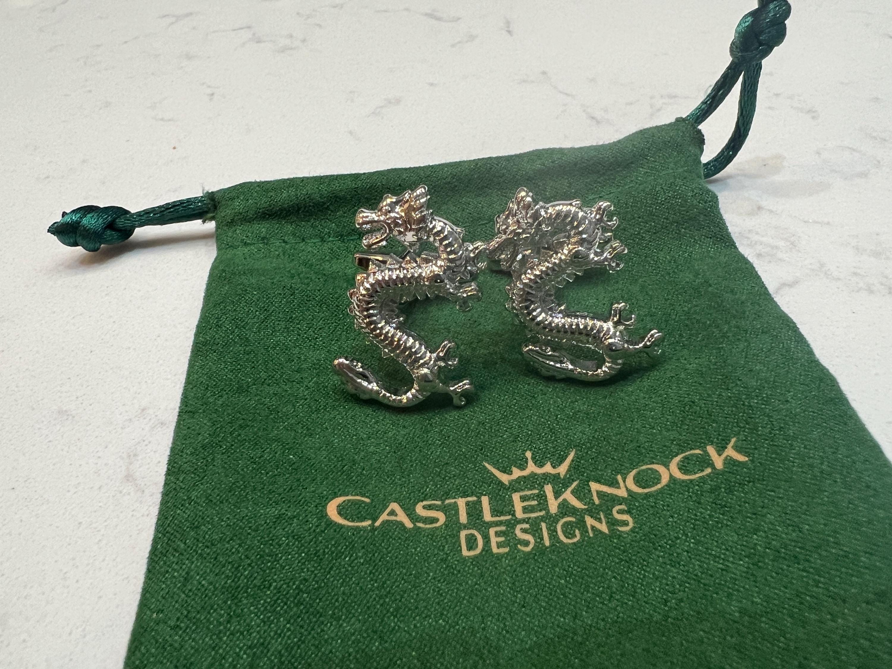 Dragon Cufflinks Mythical Creature Accessories Handcrafted Fantasy Jewelry Unique Gift for Him Elegant Formal Wear for Dragon Lovers and Fan