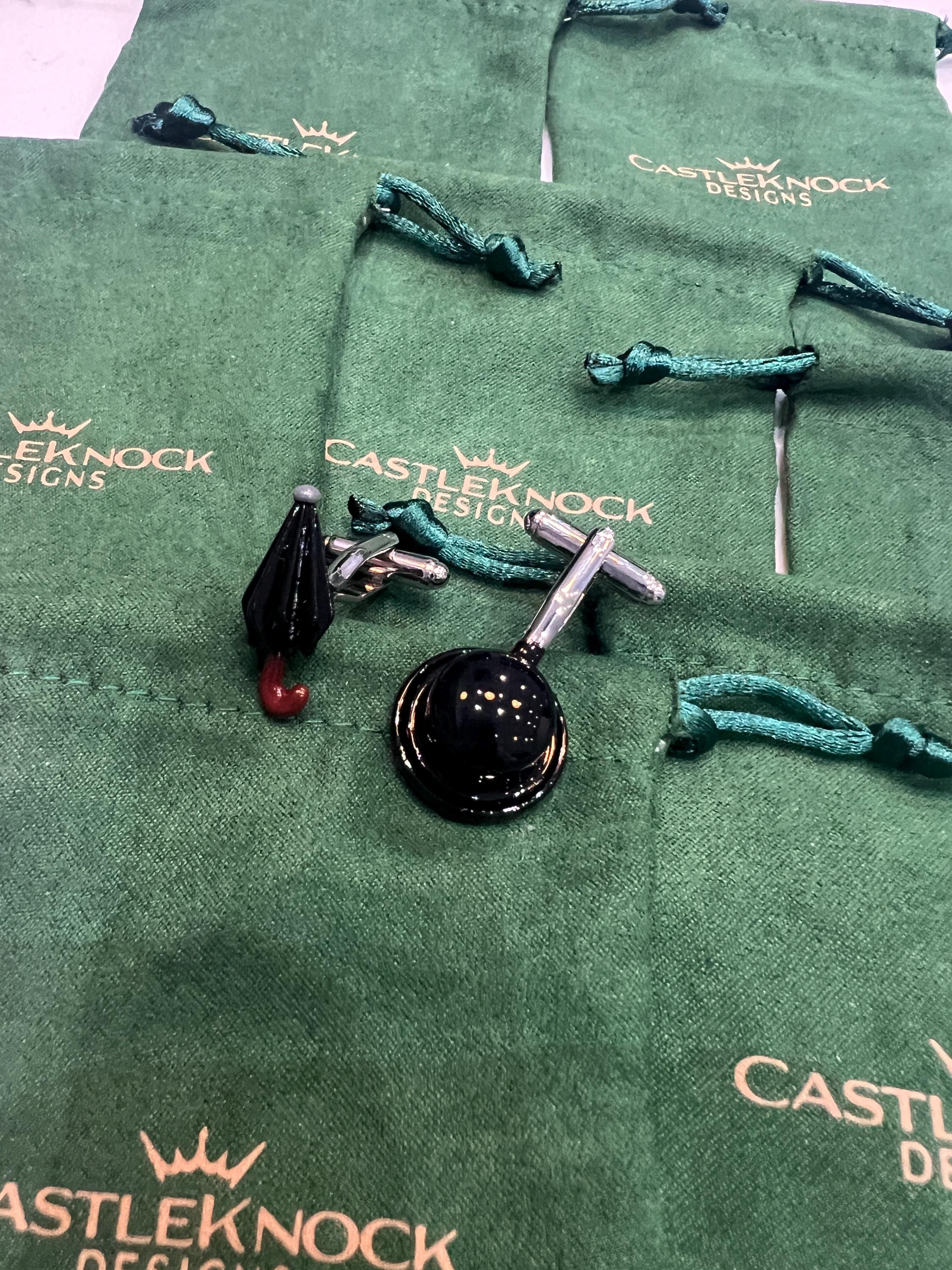 Top Hat Umbrella Cufflinks stylish gentleman's accessory great gift for vintage lovers formalwear weddings and special celebrations