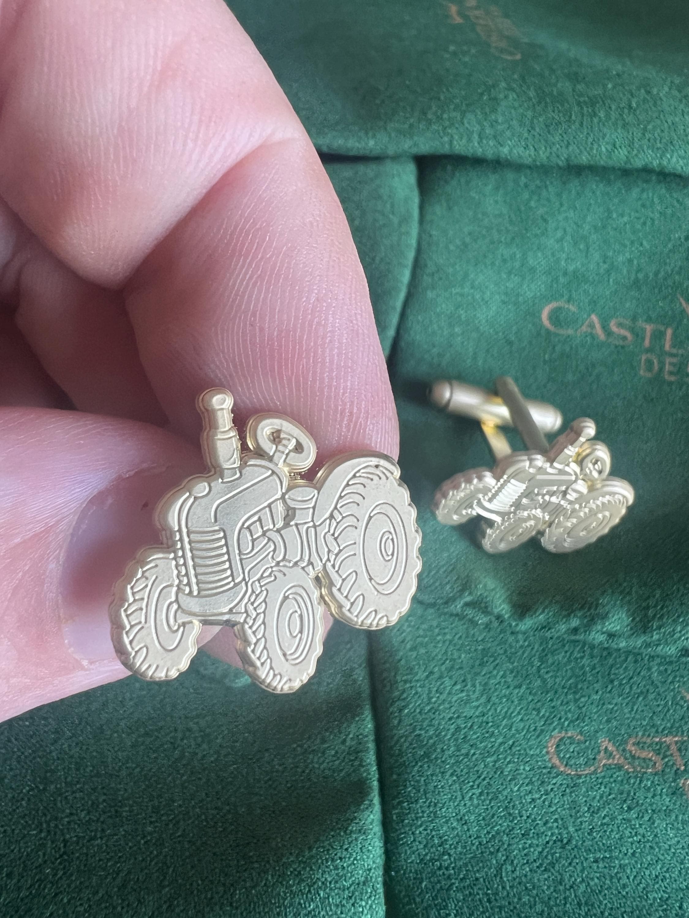 Vintage Tractor Cufflinks Machinery Jewelery for Men Retro Agricultural Gift Unique Farmer Accessories Irish Farmer Gift