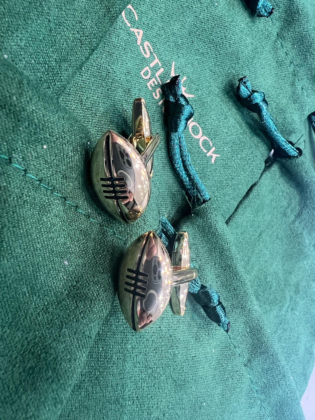 American Football Gold Cufflinks Sports Accessories Unique Gift Football Fans Stylish Formal Wear Jewelry Perfect for Game Day