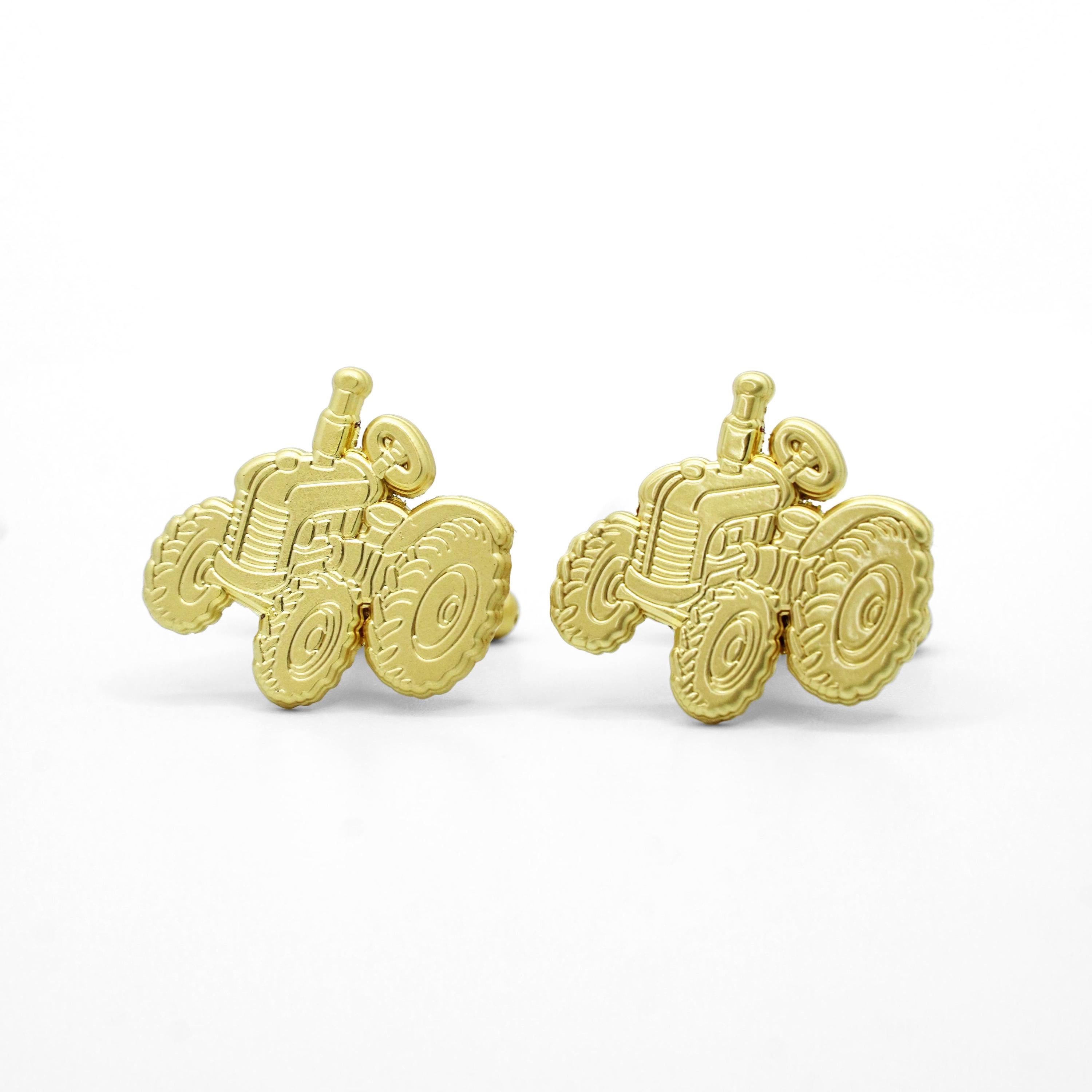 Vintage Tractor Cufflinks Machinery Jewelery for Men Retro Agricultural Gift Unique Farmer Accessories Irish Farmer Gift
