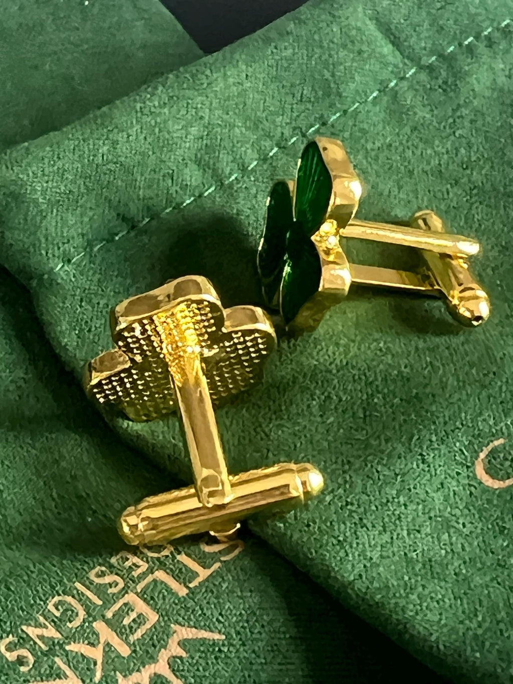 Shamrock Cufflinks Unique Irish Gift for Men Lucky Clover Accessories St. Patrick's Day Jewelry Perfect for Weddings or Formal Events