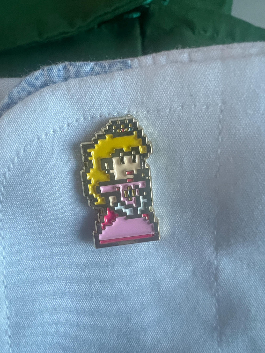 8-Bit Style Princess Peach Cufflinks Retro Gaming Accessory Handcrafted Unique Gift Gamer Geeky Wedding Jewelry Classic Video Game Cufflinks