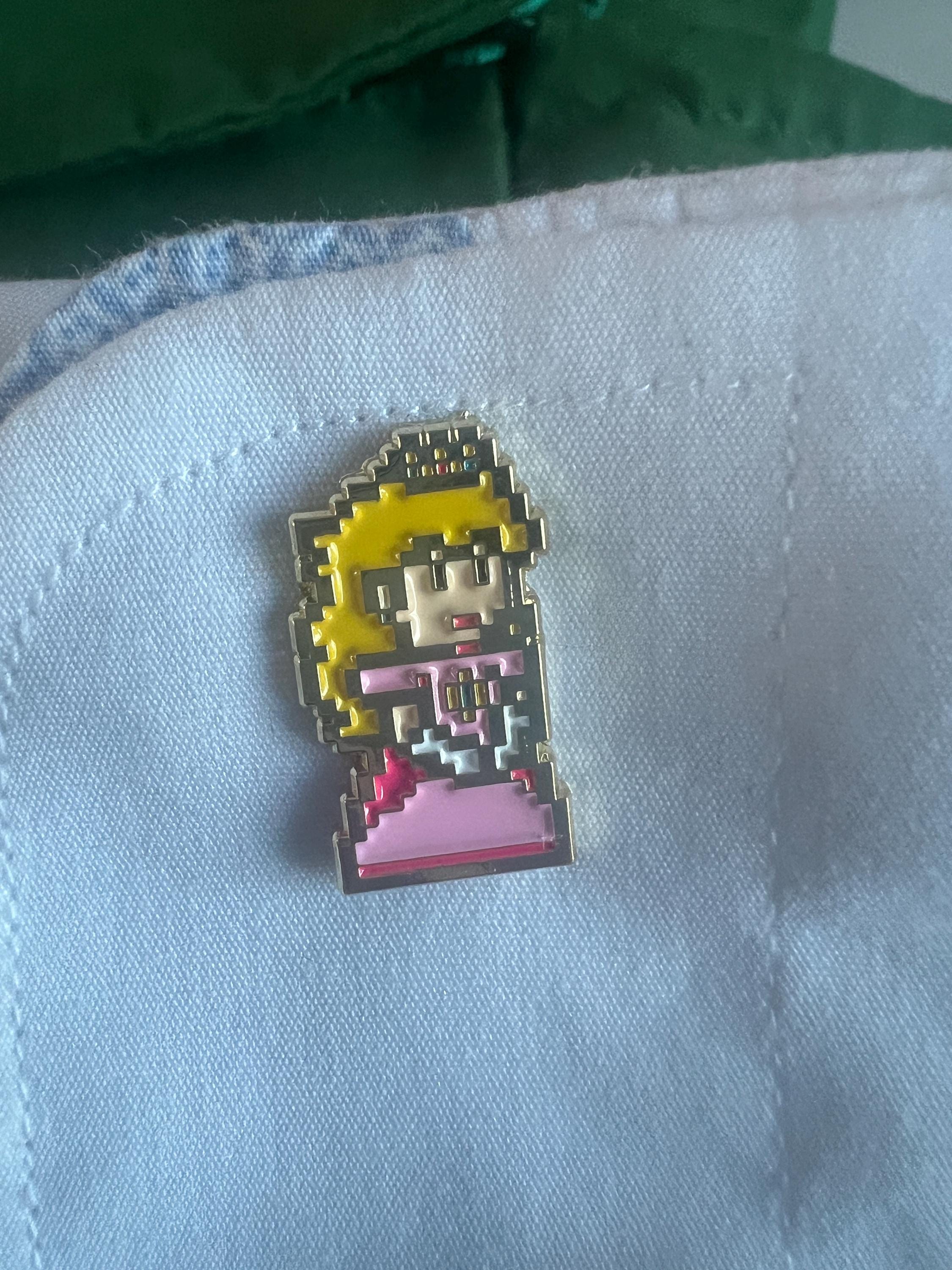 8-Bit Style Princess Peach Cufflinks Retro Gaming Accessory Handcrafted Unique Gift Gamer Geeky Wedding Jewelry Classic Video Game Cufflinks