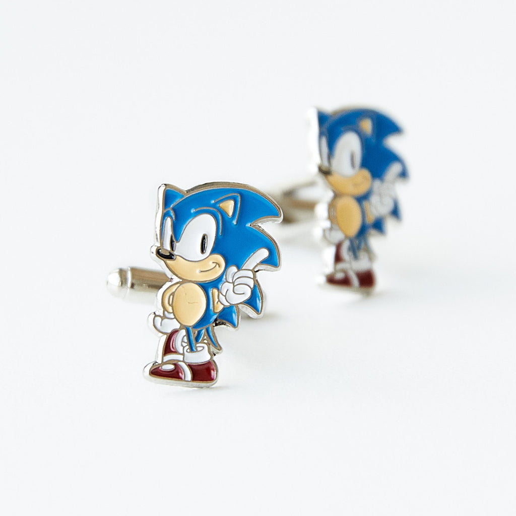 Sonic The Hedgehog Cufflinks Gift for Nerdy Boyfriend Gamer Wedding Cufflinks Groomsmen Gift Unique Video Game Present for Boyfriend