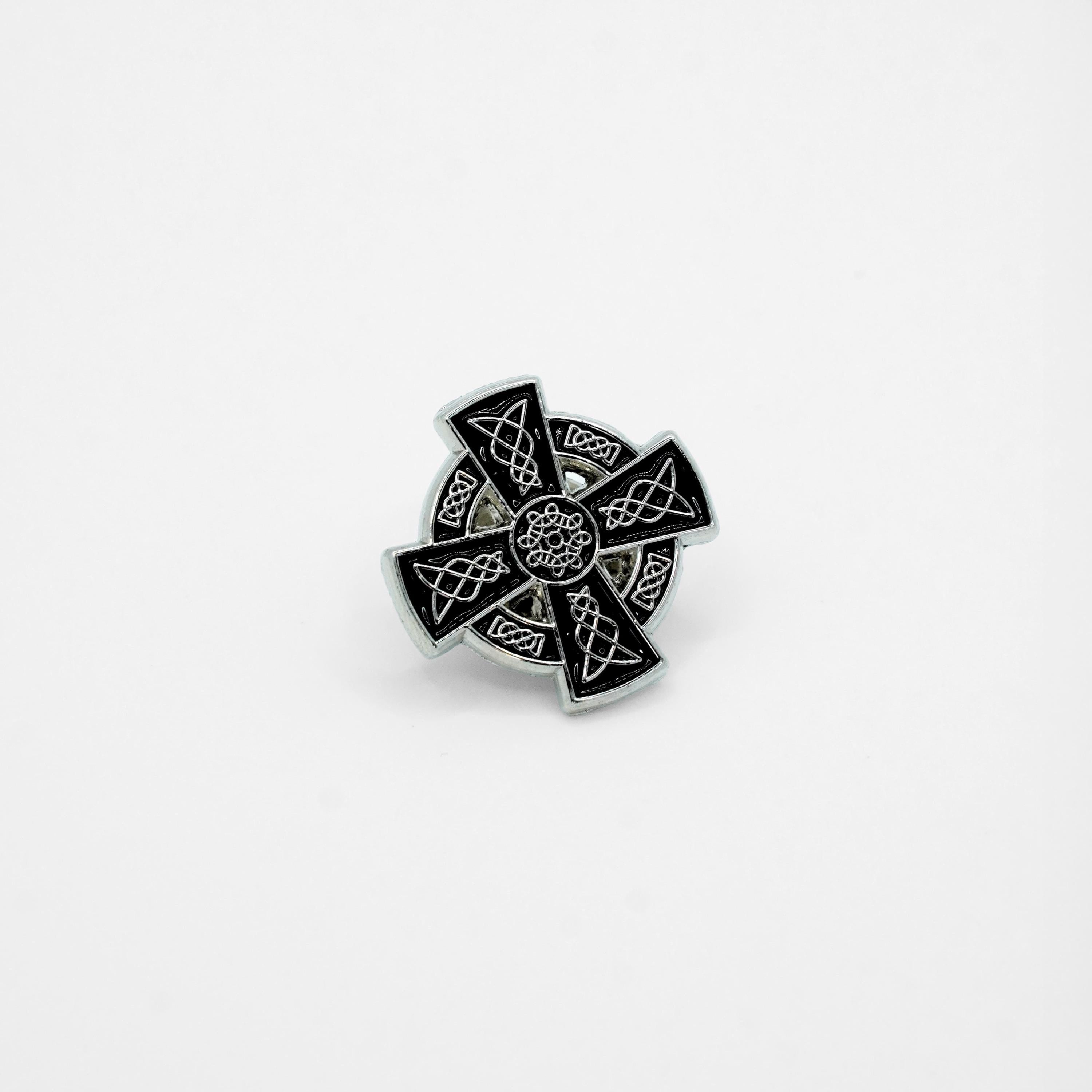 Celtic Cross Suit Pin Silver Handcrafted Elegant Accessory Unique Gift for Him Ideal for Formal Events and Special Occasions Celtic Brooch