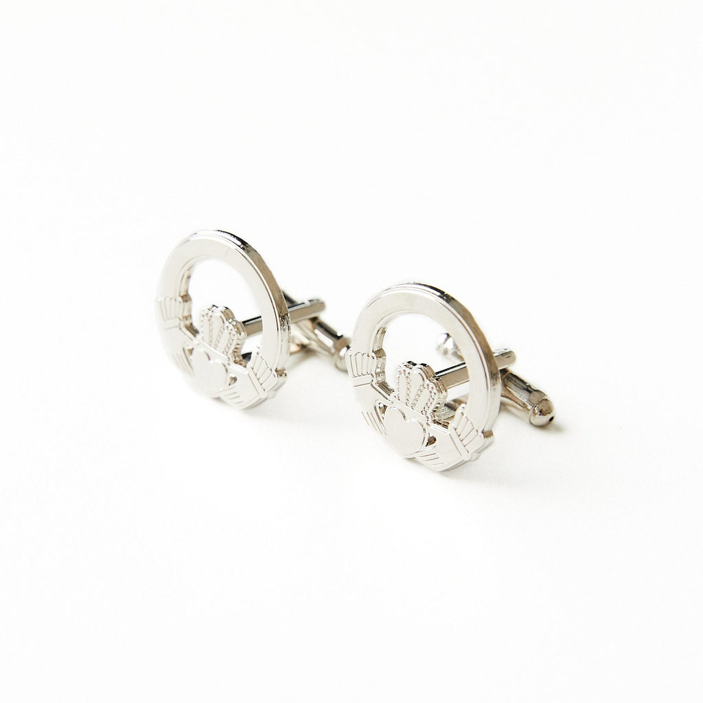 Claddagh Ring Cufflinks Elegance for Every Occasion Irish Wedding Cufflinks Traditional Irish Gift Perfect for Groomsmen and Special Events