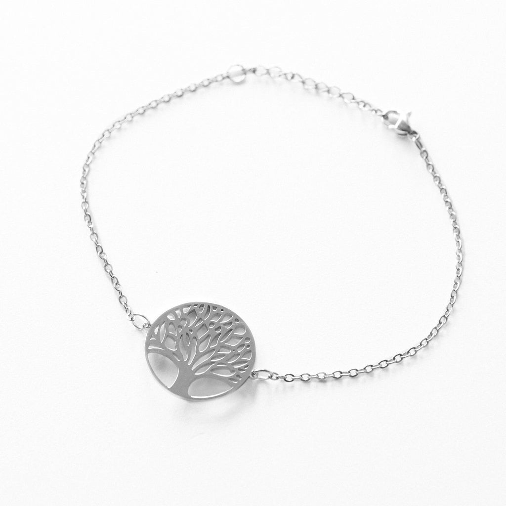 Tree of Life Bracelet in Rose Gold or Silver Plated Elegant Boho Jewelry Gift Adjustable Charm Bracelet Handmade with Love Spiritual Gift