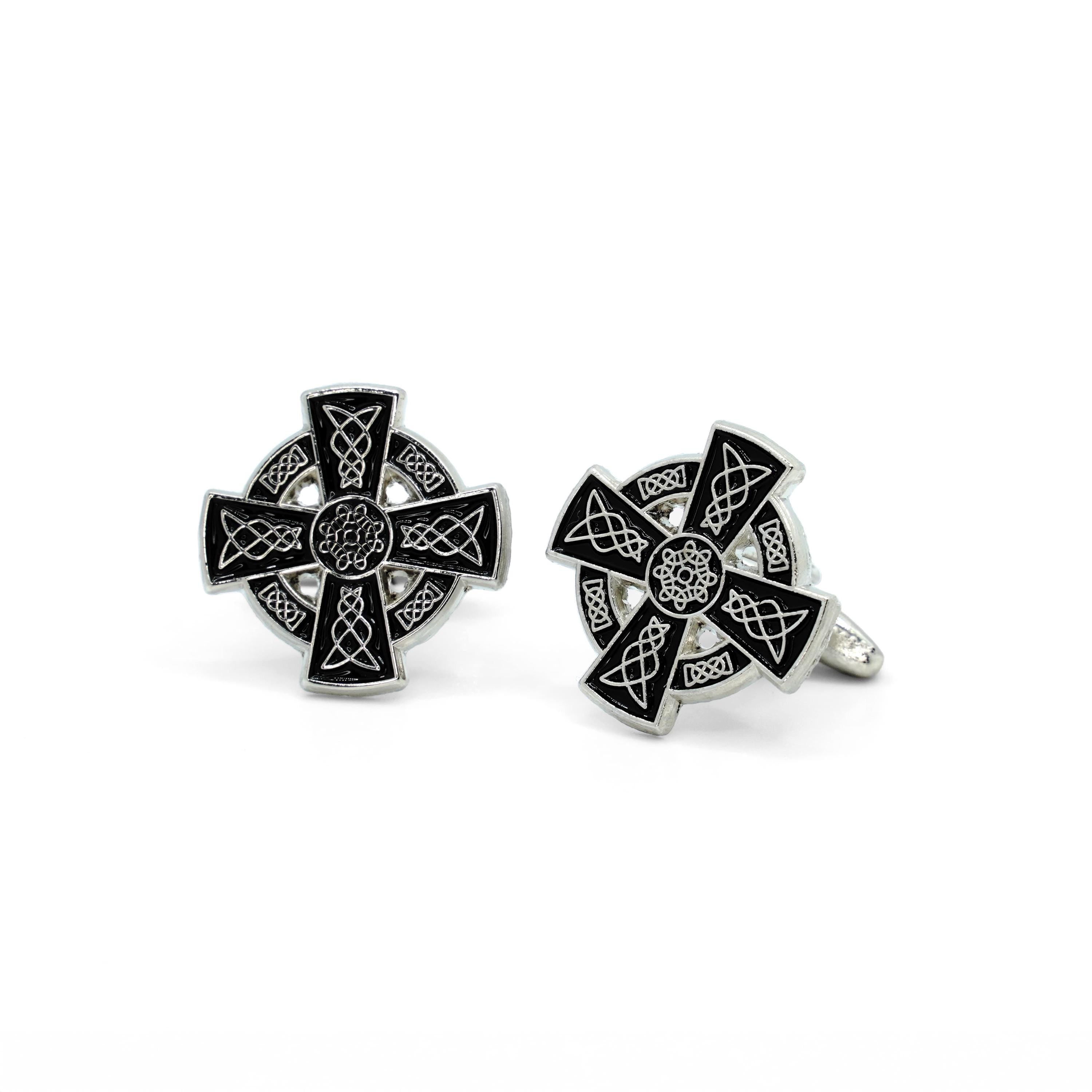 Celtic Cross Cufflinks Unique Irish Jewelry for Men Perfect Celtic Wedding Accessory Irish Gift Elegant Design for Groomsmen or Father's Day
