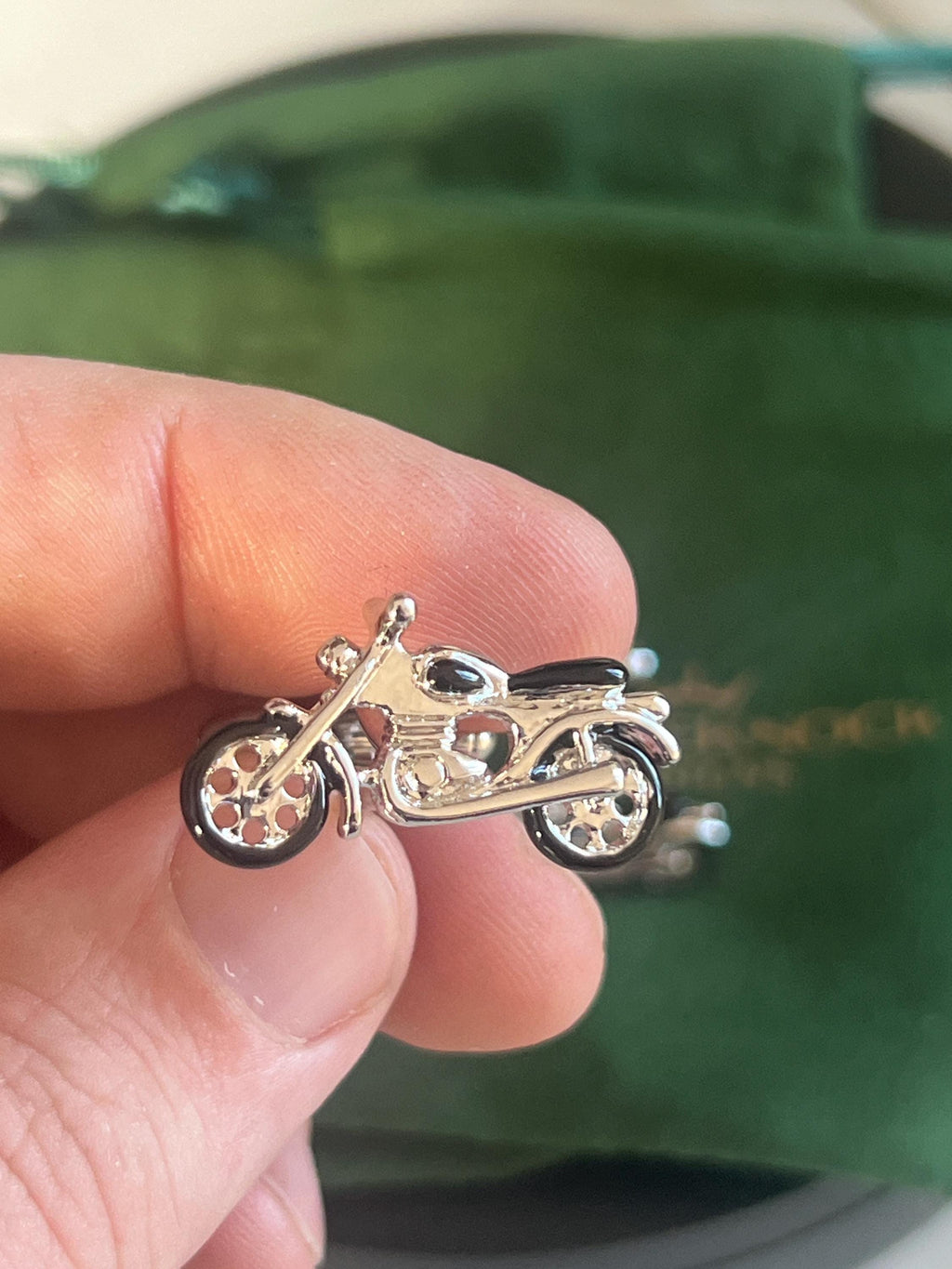Black Motorbike Cufflinks Motorcycle Inspired Men's Jewelry Biker Accessories Unique Gift for Him Motorcycle Enthusiast Cufflinks
