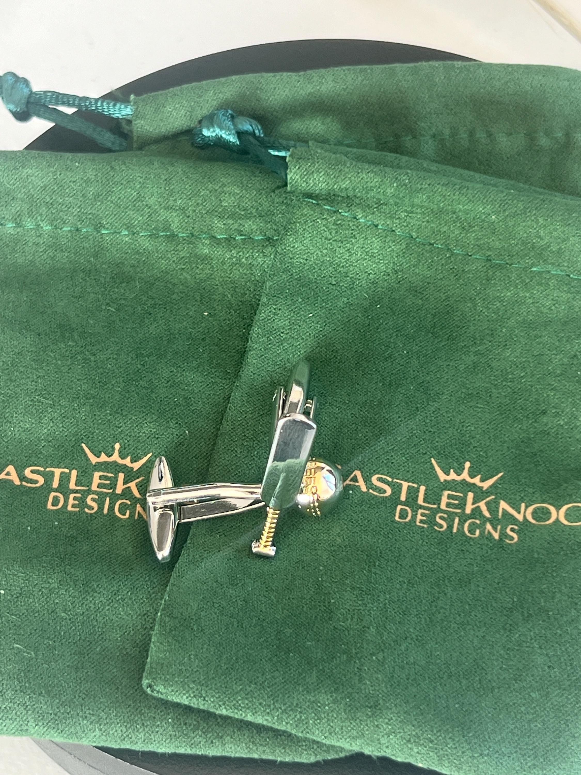 Cricket Bat and Ball Cufflinks Sports Inspired Men's Jewelry Cricket Accessories Unique Gift for Him Cricket Lover Cufflinks