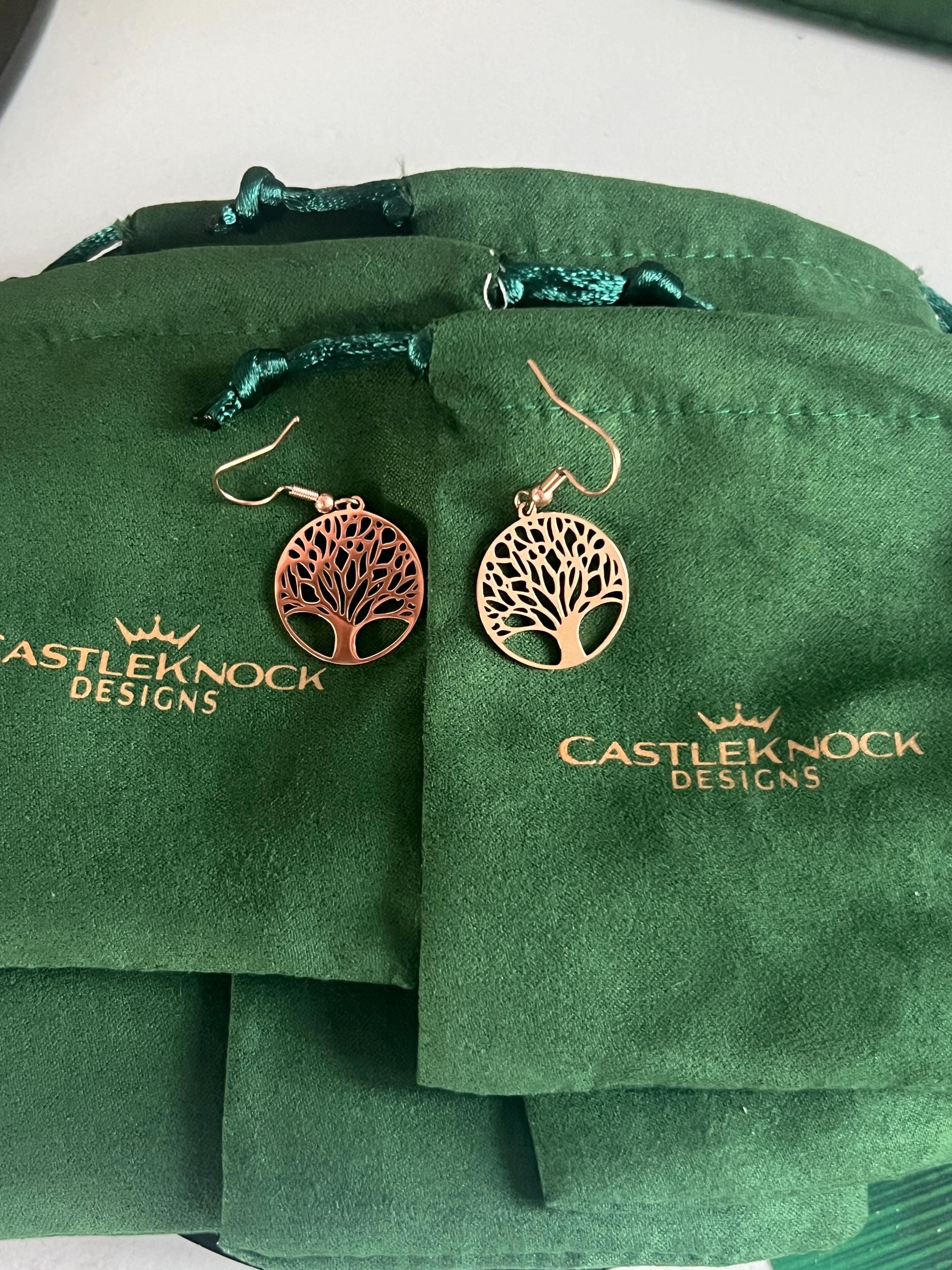 Tree of Life Earrings Rose Gold or Silver Handcrafted Jewelry Meaningful Gift for Her Symbolic Nature-Inspired Design Elegant Unique Earring
