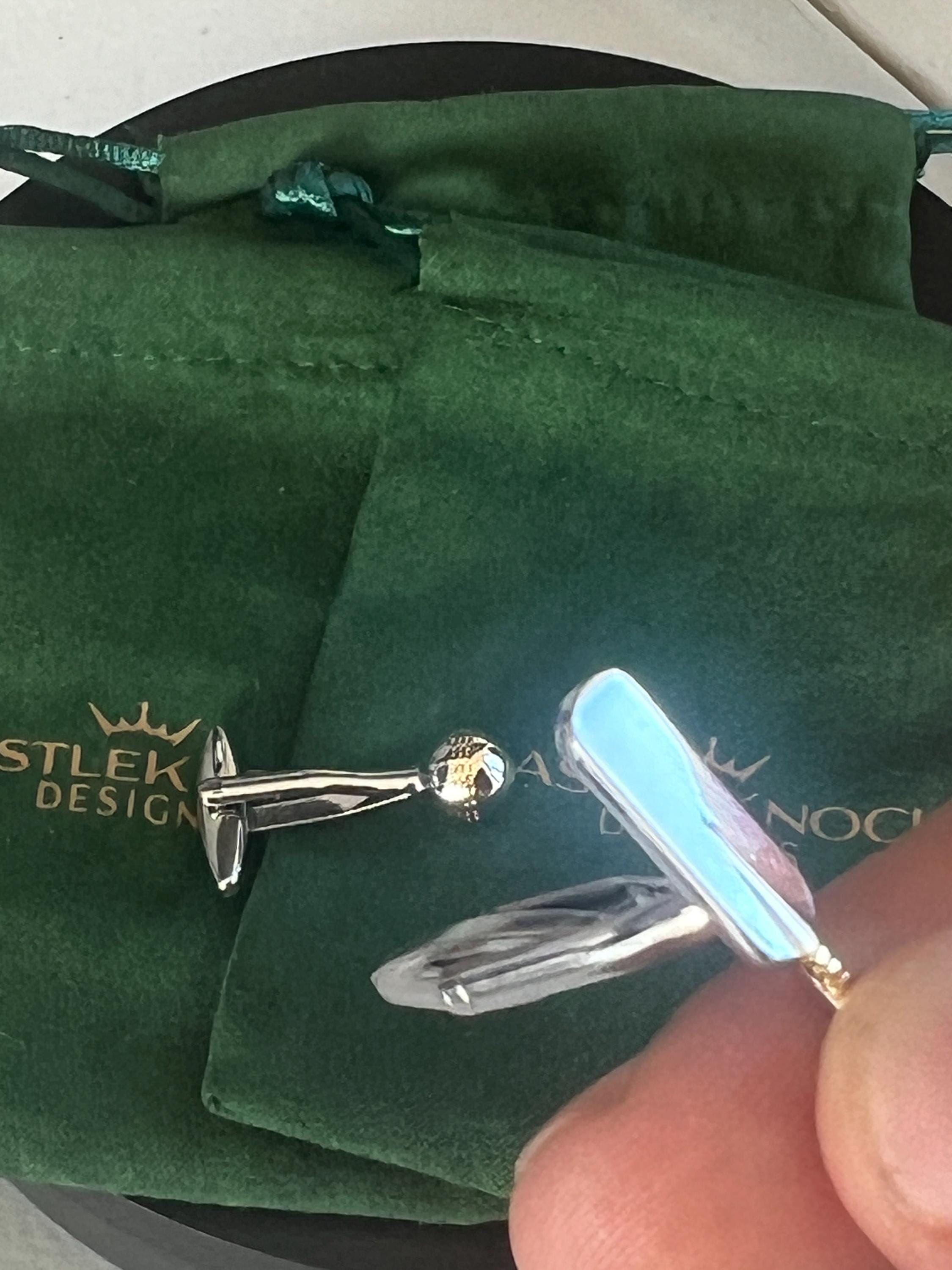 Cricket Bat and Ball Cufflinks Sports Inspired Men's Jewelry Cricket Accessories Unique Gift for Him Cricket Lover Cufflinks