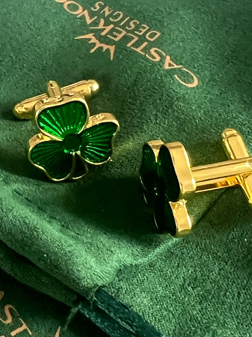 Shamrock Cufflinks Unique Irish Gift for Men Lucky Clover Accessories St. Patrick's Day Jewelry Perfect for Weddings or Formal Events