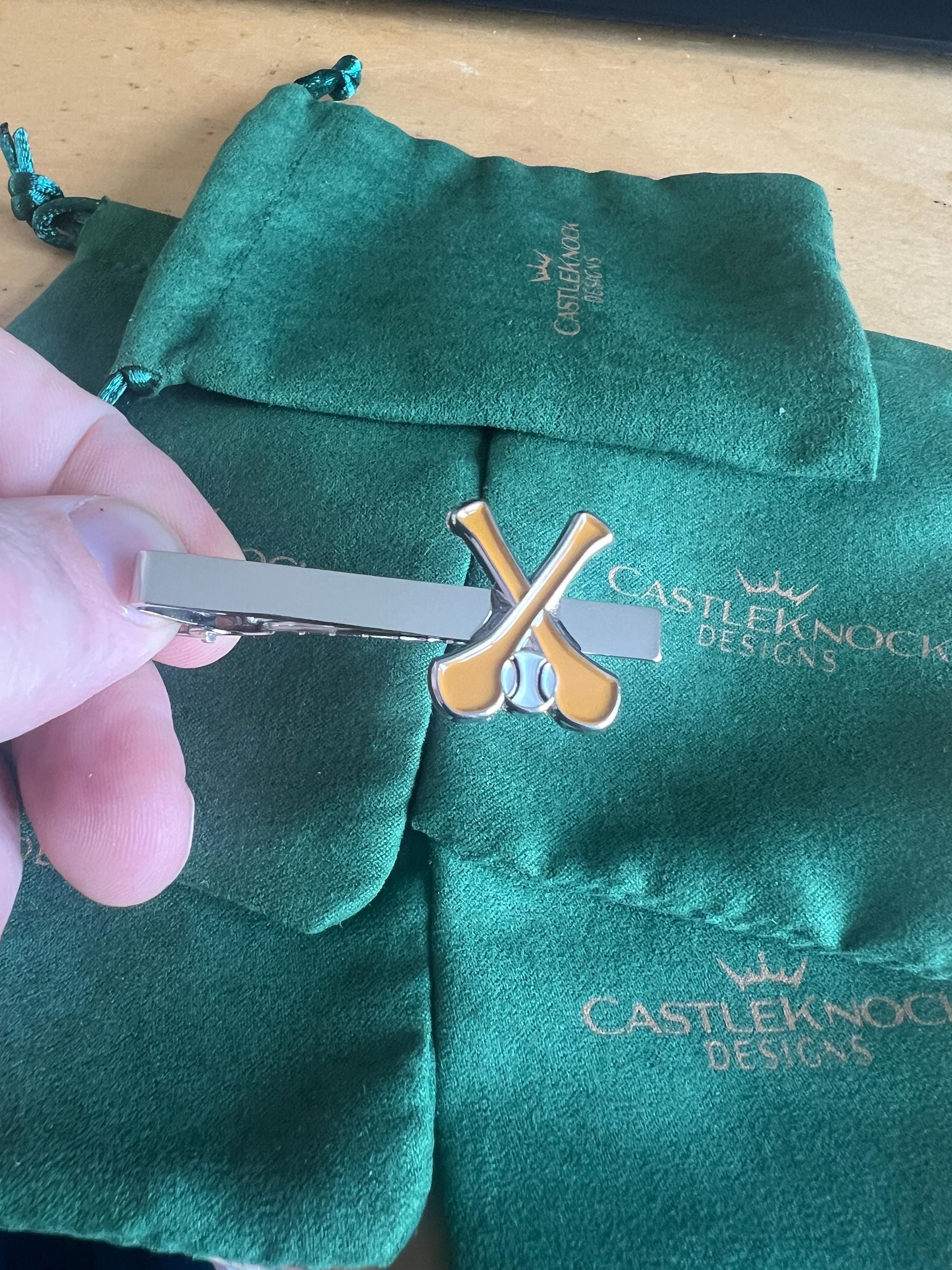 Hurling Cufflinks Pin Tieclip Set Irish GAA Gift Him Mens Hurling Jewelry Irish Wedding Gift Fathers Day Birthday Present Groomsmen Gift