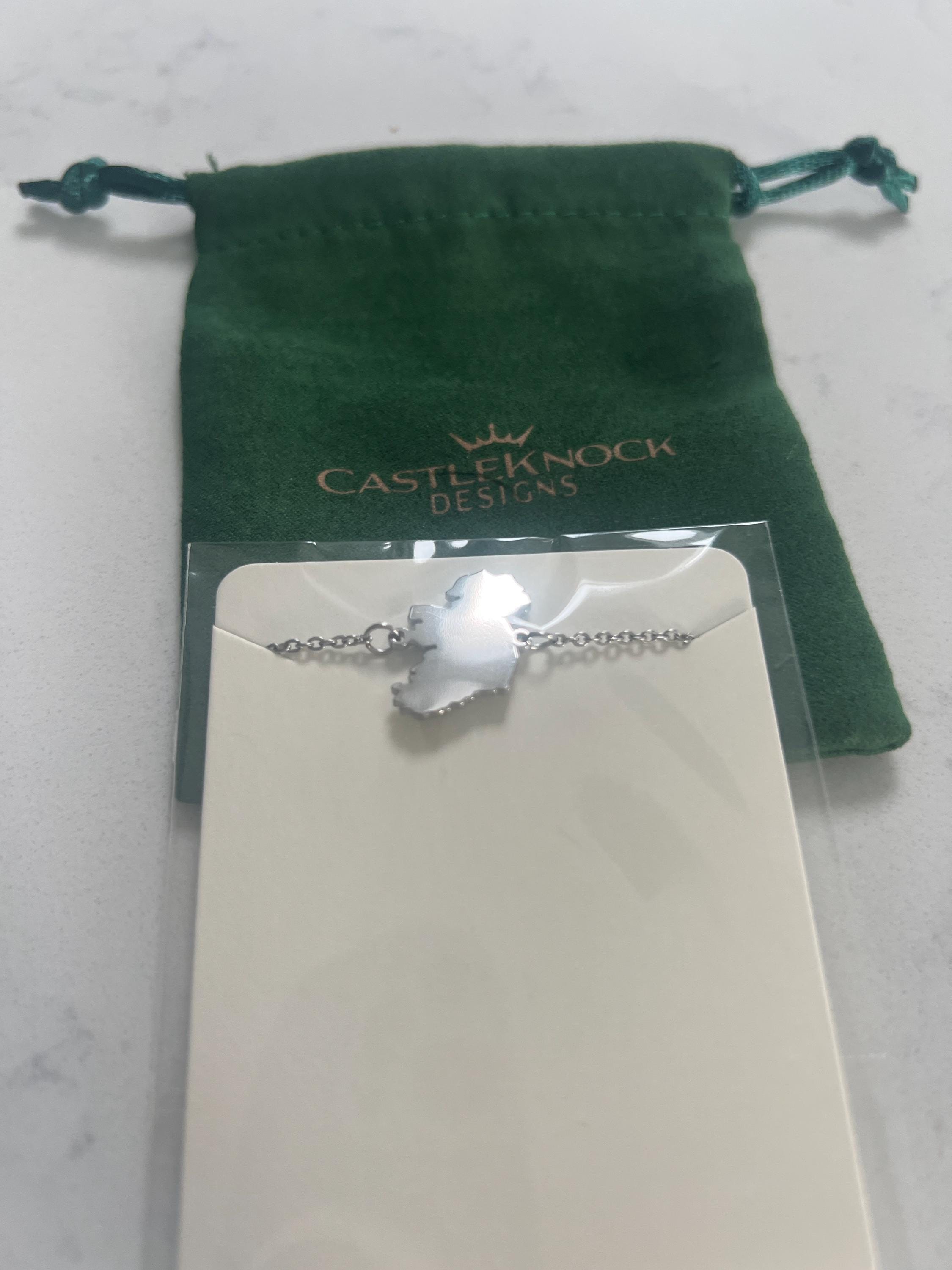 Map of Ireland Silver Bracelet Handmade Irish Jewelery Celtic Gift for Her Irish Pendant Bracelet Ireland Lover Gift Unique Irish Keepsake