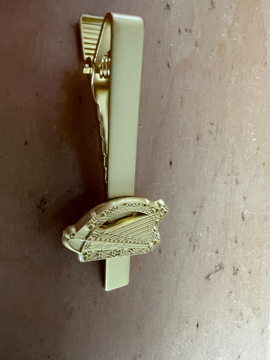 Irish Harp Tieclip Gold Elegant Accessory for Every Occasion Handcrafted Irish Tieclip Unique Irish Gift Ideal for Formal Events