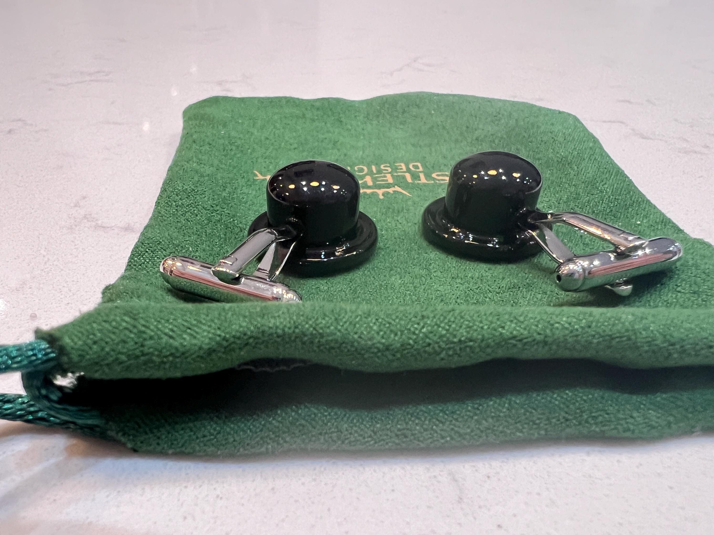 Elegant Top Hat Cufflinks Formal Accessories for Weddings & Special Events Unique Gift for Men Stylish Suit Tuxedo Addition Timeless Design