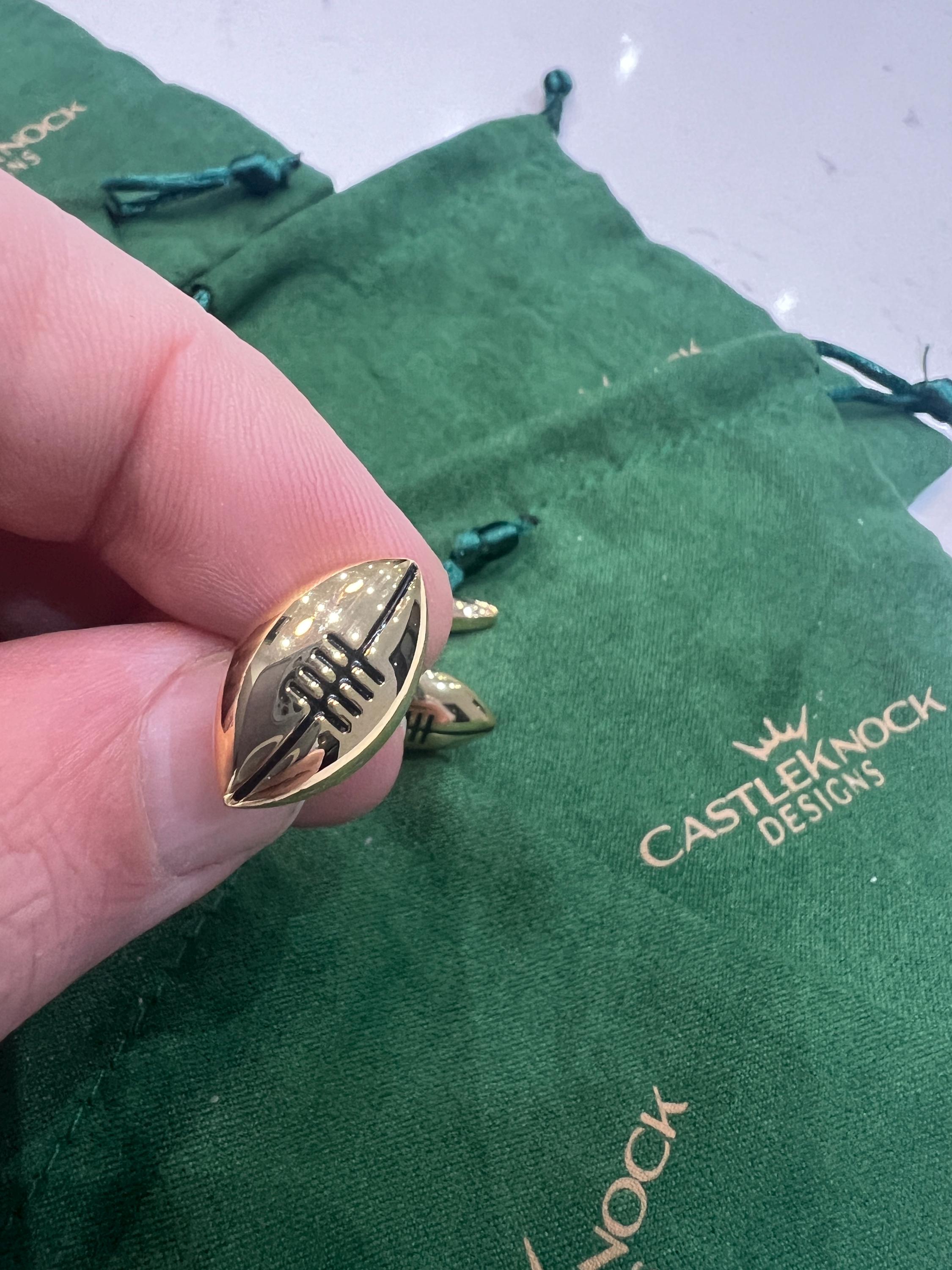 American Football Gold Cufflinks Sports Accessories Unique Gift Football Fans Stylish Formal Wear Jewelry Perfect for Game Day