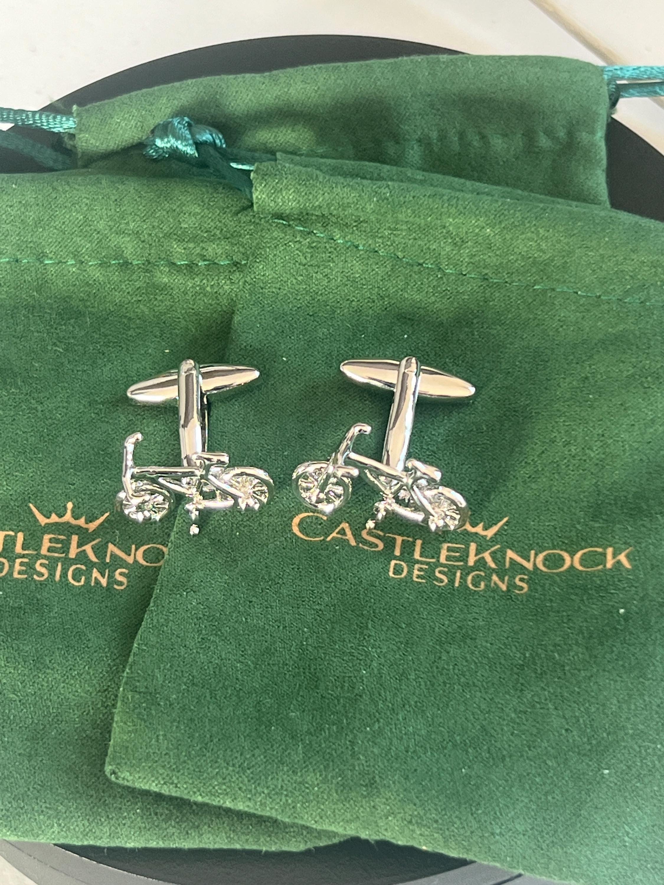 Silver Bicycle Cufflinks Cycling Inspired Men's Jewelry Bike Accessories Unique Gift for Him Bicycle Enthusiast Cufflinks for Riders