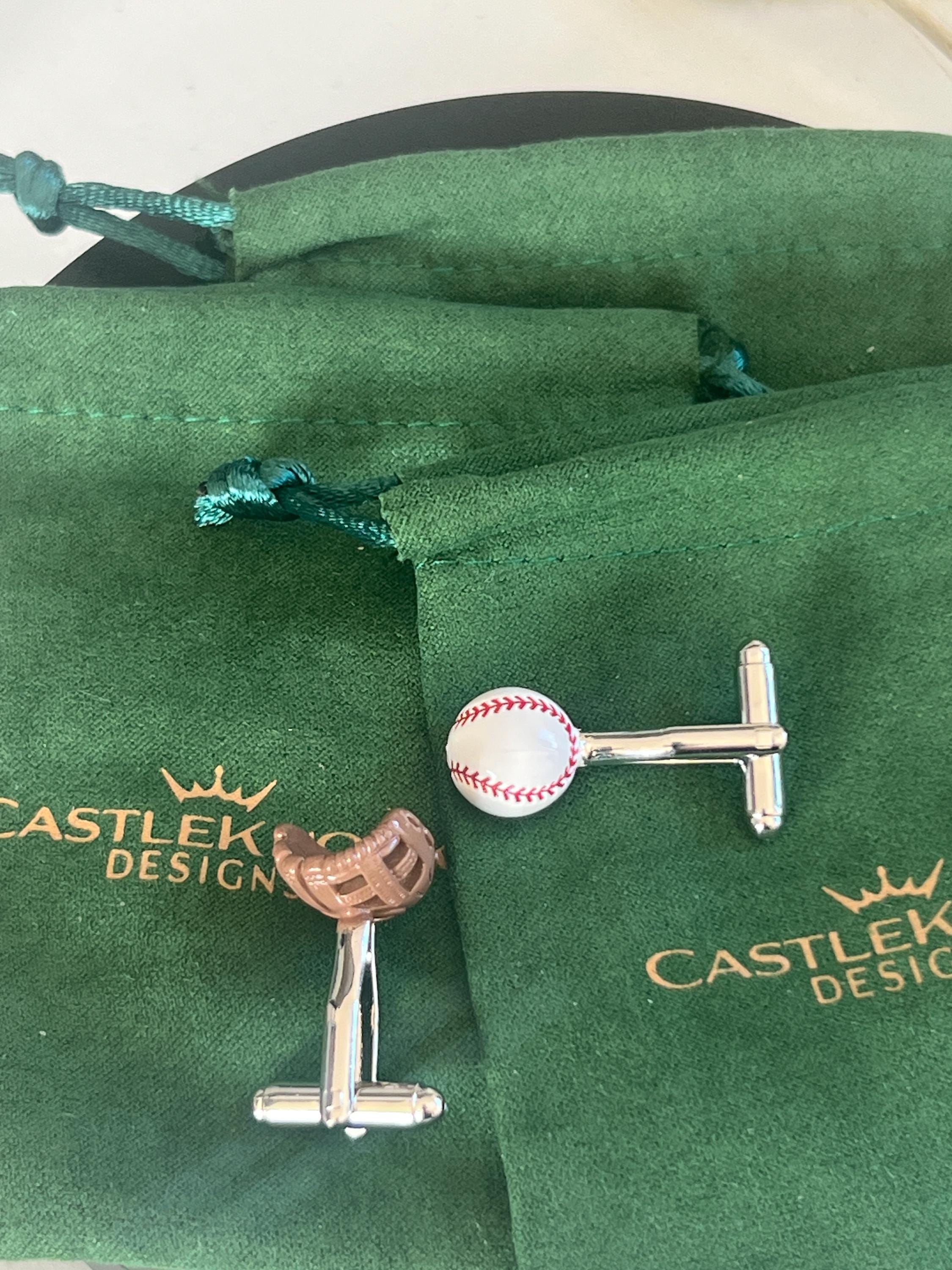 Baseball and Mitt Cufflinks Sports Inspired Men's Jewelry Baseball Lover Gift Sports Fan Accessories Wedding Birthday Groom Gift for Him