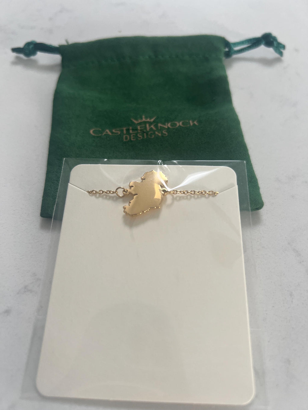 Map of Ireland Gold Bracelet Handmade Irish Jewelery Celtic Gift for Her Irish Pendant Bracelet Ireland Lover Gift Unique Irish Keepsake