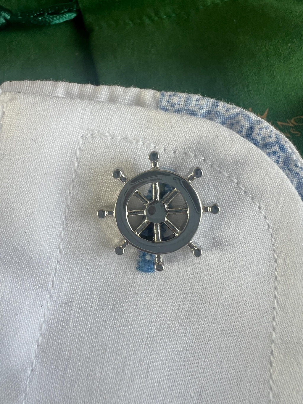 Ship Wheel Cufflinks for Men Nautical-Themed Accessories Perfect Gift for Sailors or Maritime Enthusiasts Ideal for Weddings Events