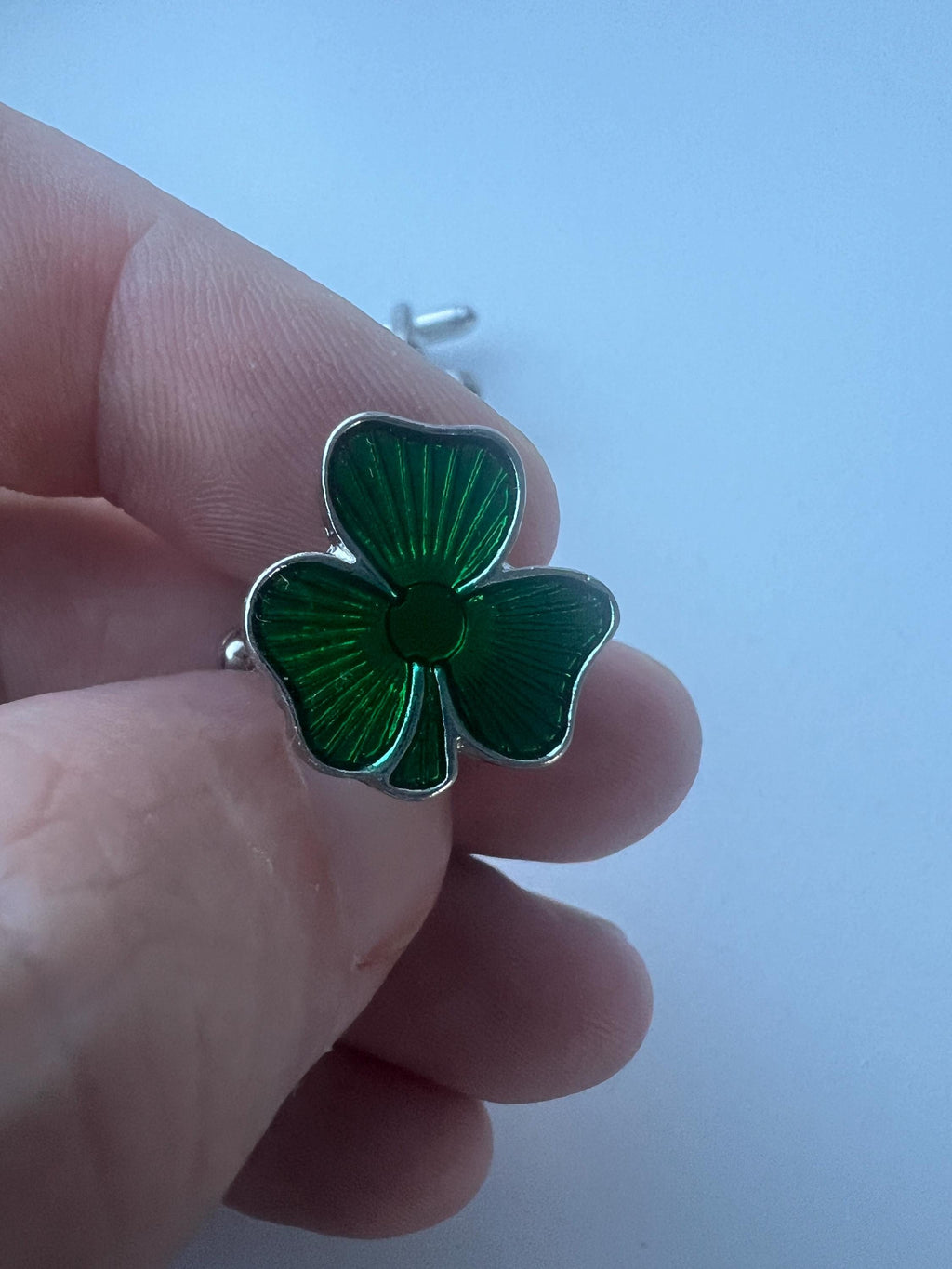 Shamrock Cufflinks Silver Irish Gift for Men Lucky Clover Accessories St. Patrick's Day Jewelry Perfect for Weddings or Formal Events