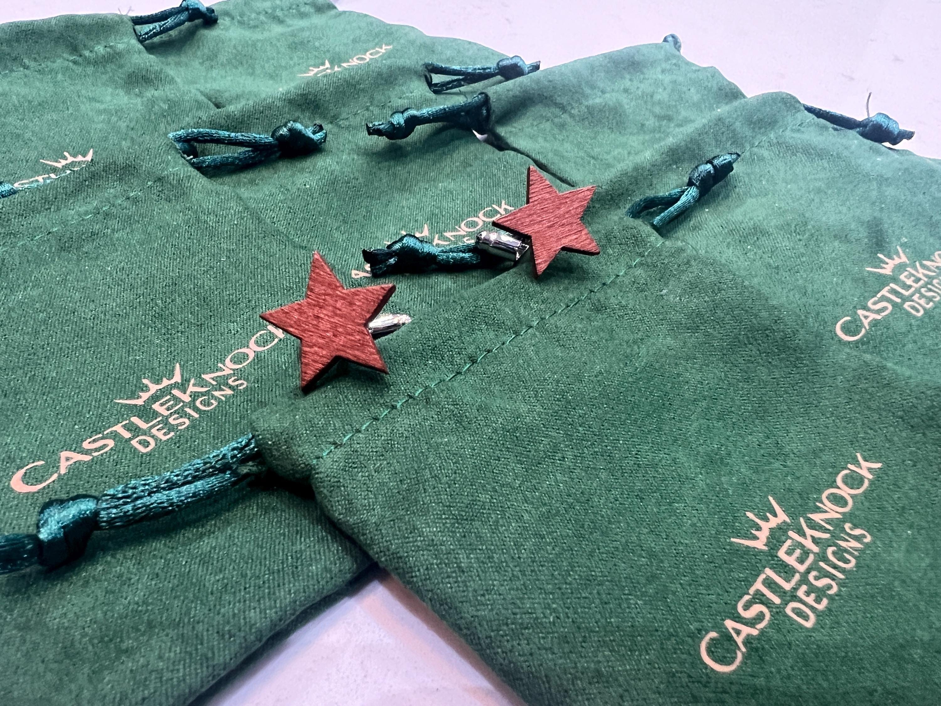 Wooden Star Cufflinks Handmade Mens Accessory Rustic Wood Jewelry Unique Gift for Him Groomsmen Wedding Father's Day Birthday Anniversary