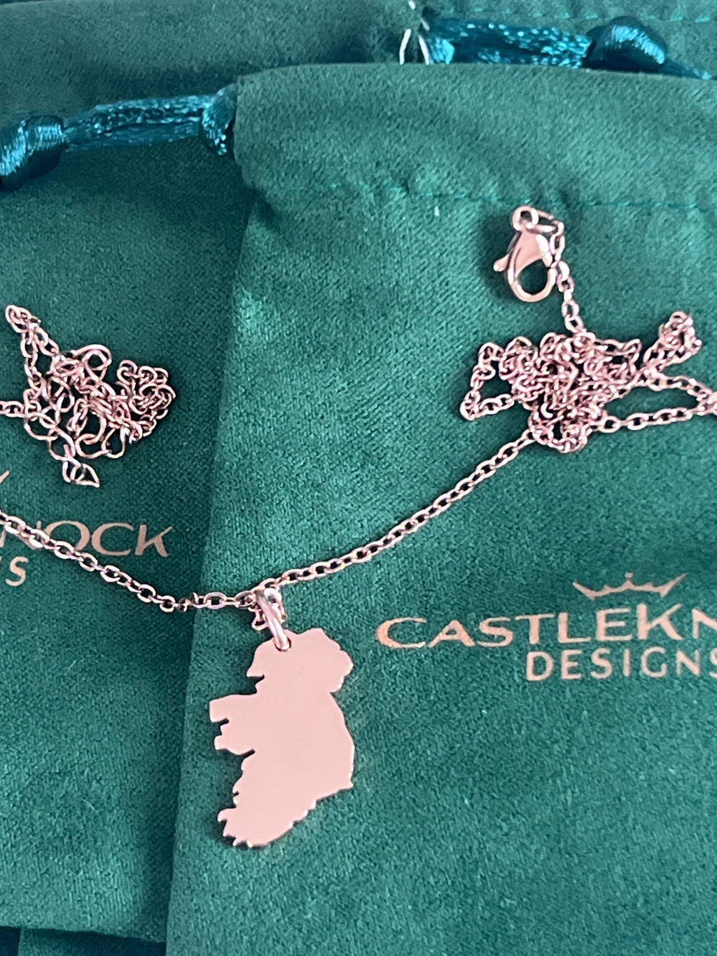 Ireland Rose Gold Necklace Irish Gift Ireland Unique Irish Gift for Her Irish Gift Wearable Ireland Irish Gift Map Necklace Birthday Present