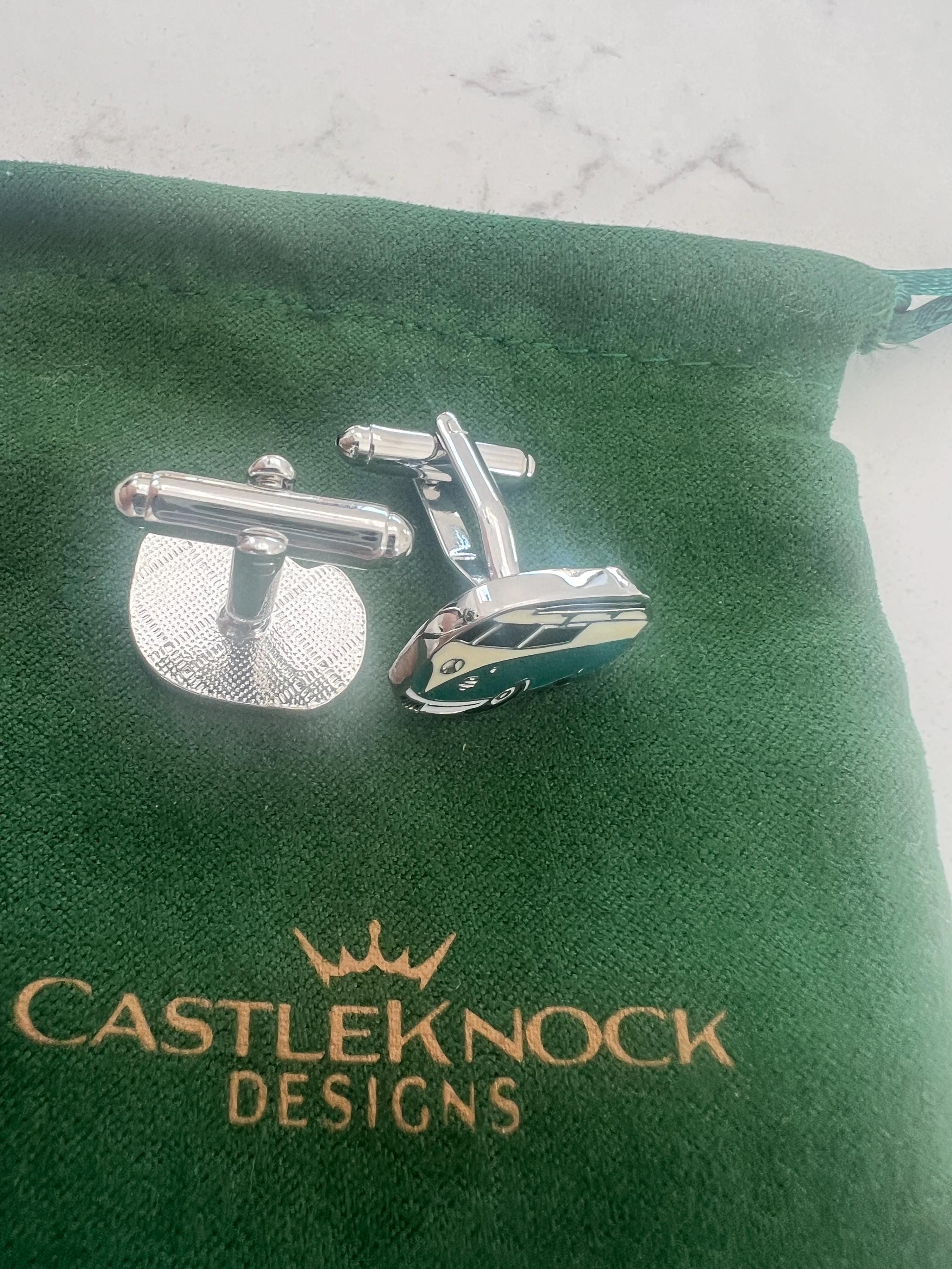 Camper Van Cufflinks with Surfer Rack Cool Travel Inspired Men's Jewelry Beach Lover Accessories Unique Gift Him Retro Surf Van Cufflinks