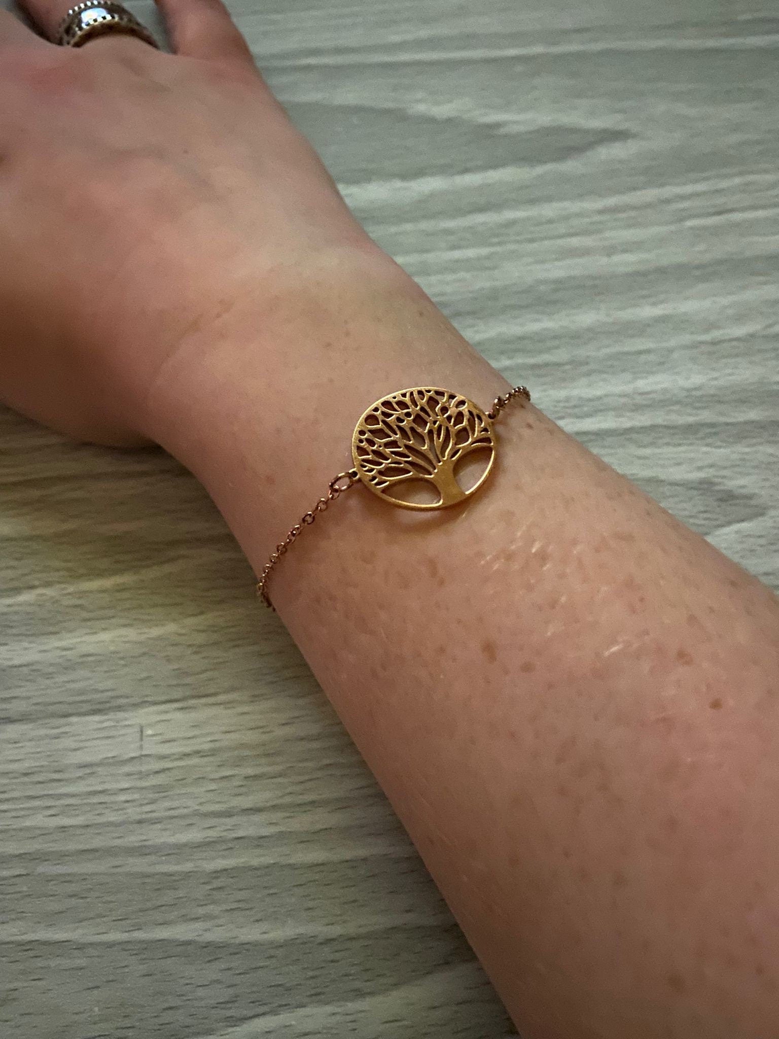 Tree of Life Rose Gold Bracelet Irish Gift for Her Unique Celtic Jewelry Gift from Ireland Birthday Gift for Women Irish Jewelry Gift