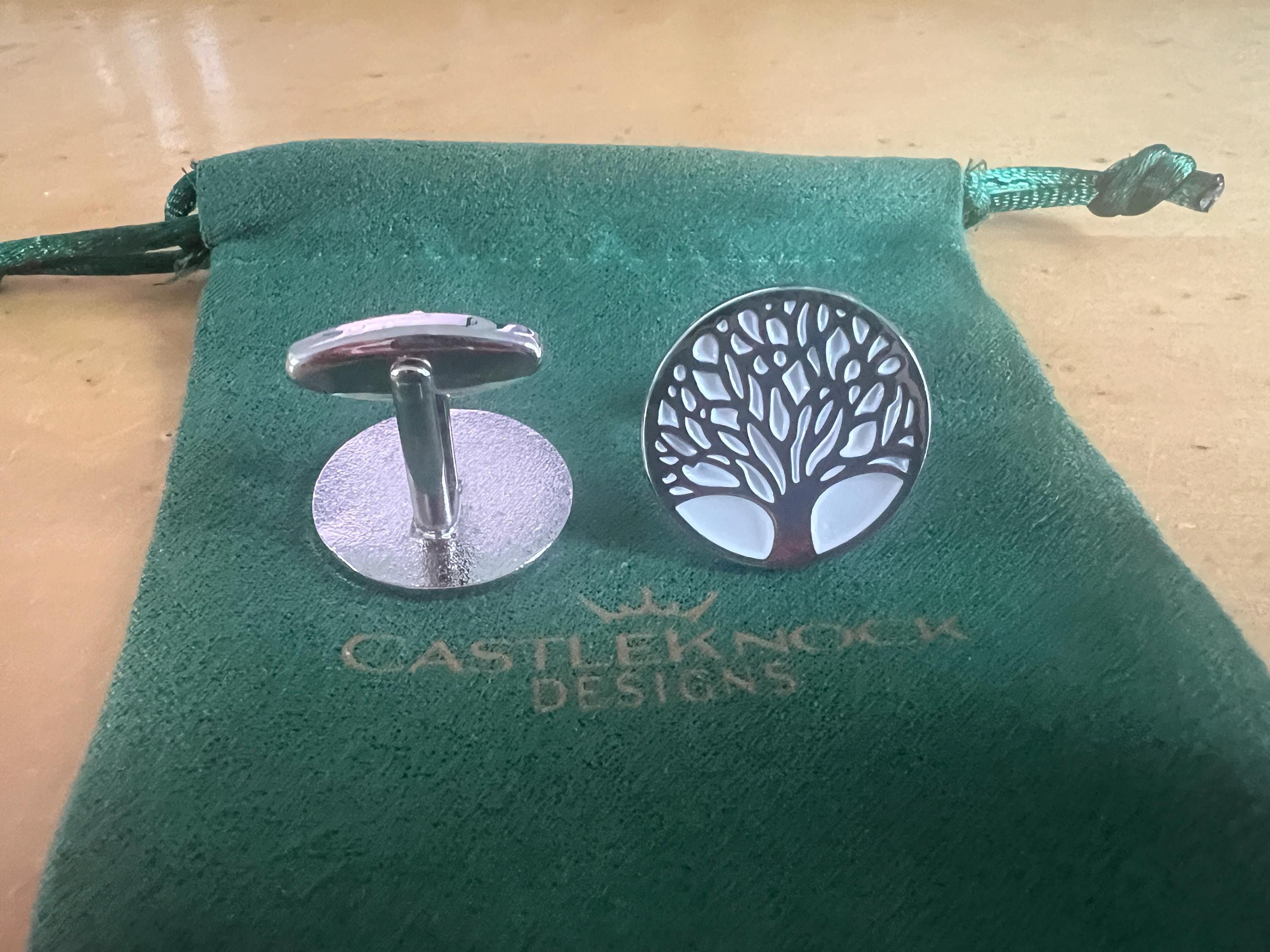 Tree of Life Cufflinks Set Meaningful Nature Inspired Accessories Perfect for Weddings Formal Events Unique Spiritual Jewelry Gift for Him