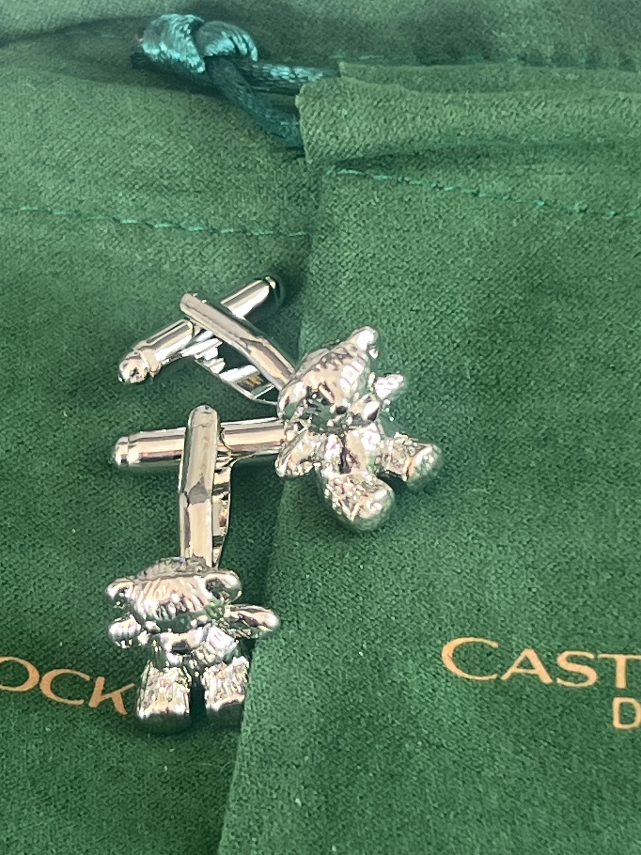 Silver Bear Cufflinks Animal Inspired Men's Jewelry Wildlife Accessories Unique Gift for Him Nature Lover Cufflinks