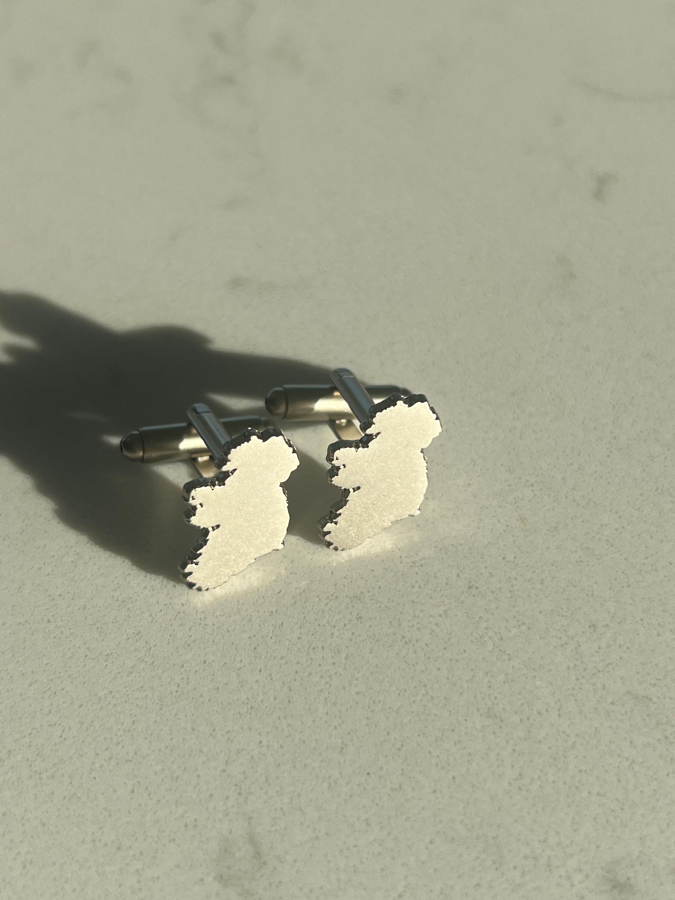 Map of Ireland Cufflinks Handcrafted Irish Accessories Unique Gift for Him Celtic Wedding Jewelry Perfect for Ireland Lovers and Formal Wear